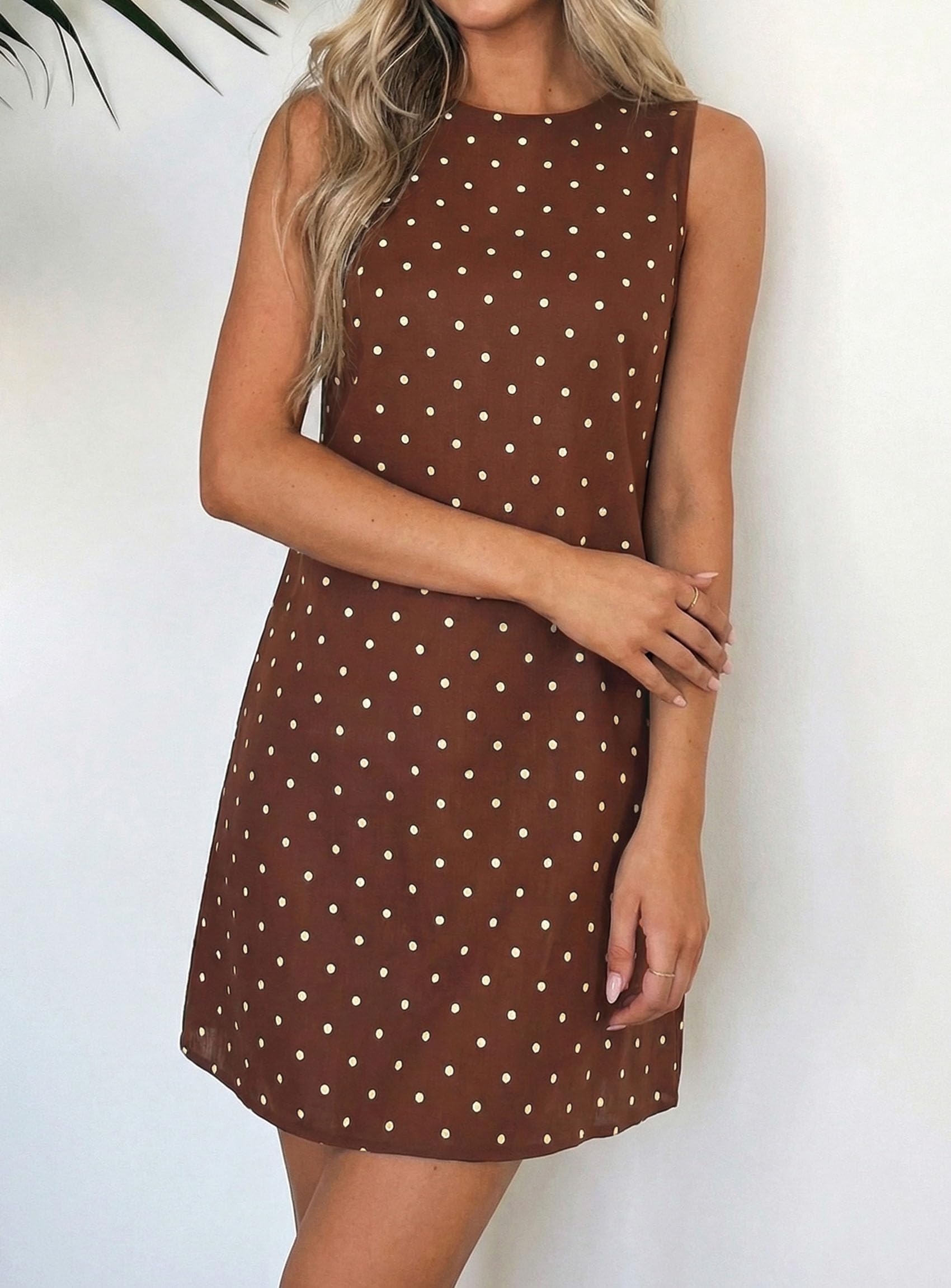 Women's Summer Floral Sundresses Sleeveless Mini Dress