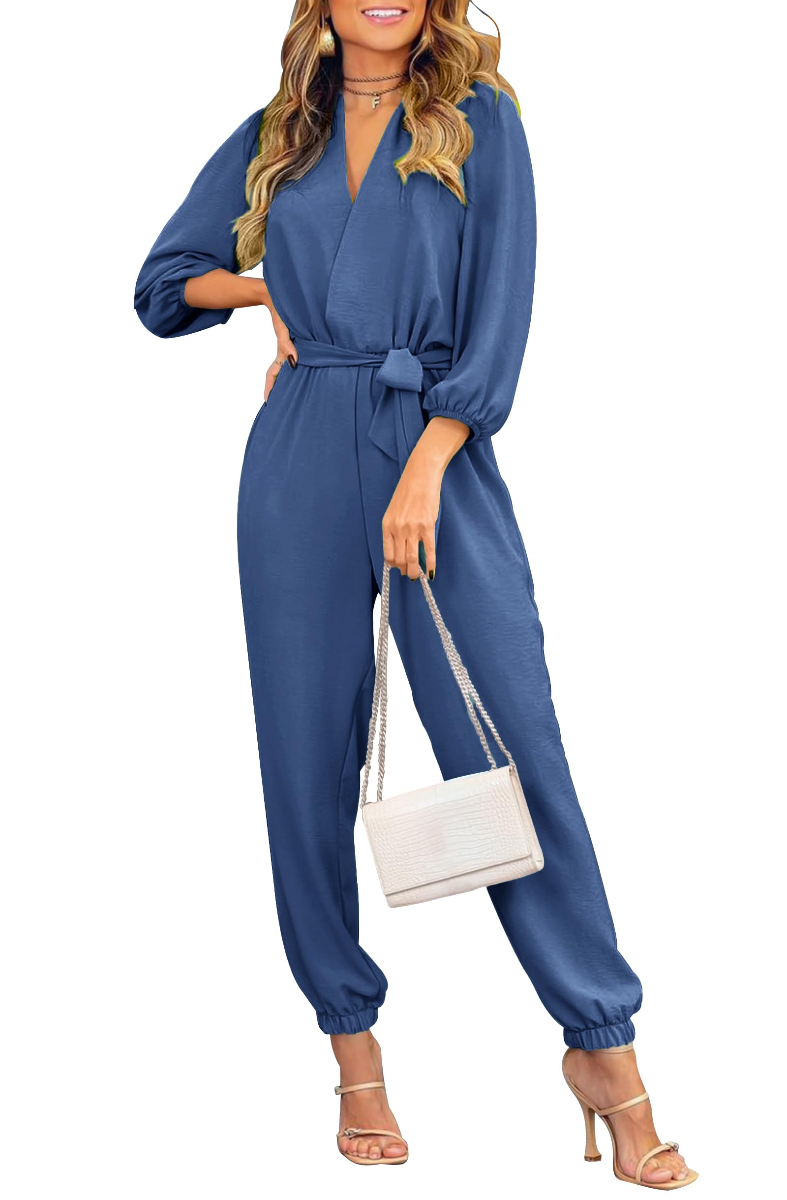 Long Sleeve Jumpsuits for Women Dressy Casual Fall Outfits
