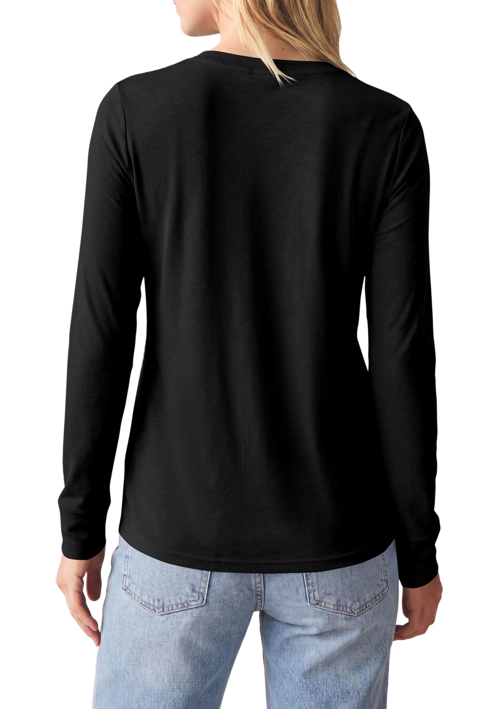 Long Sleeve Tshirts Shirts for Women Basic Casual Fall Tops