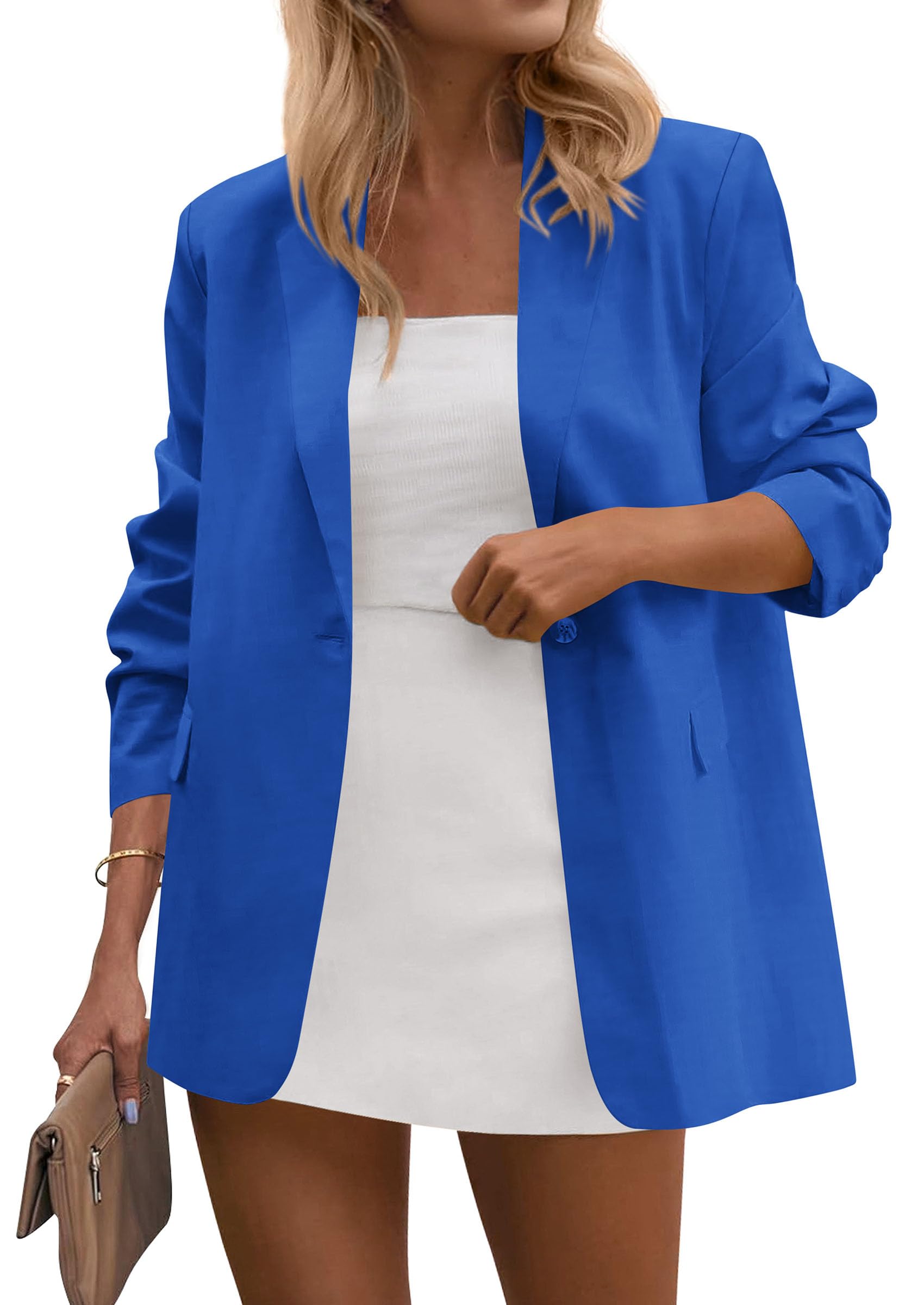 Blazers for Women Business Casual Outfits Blue,S