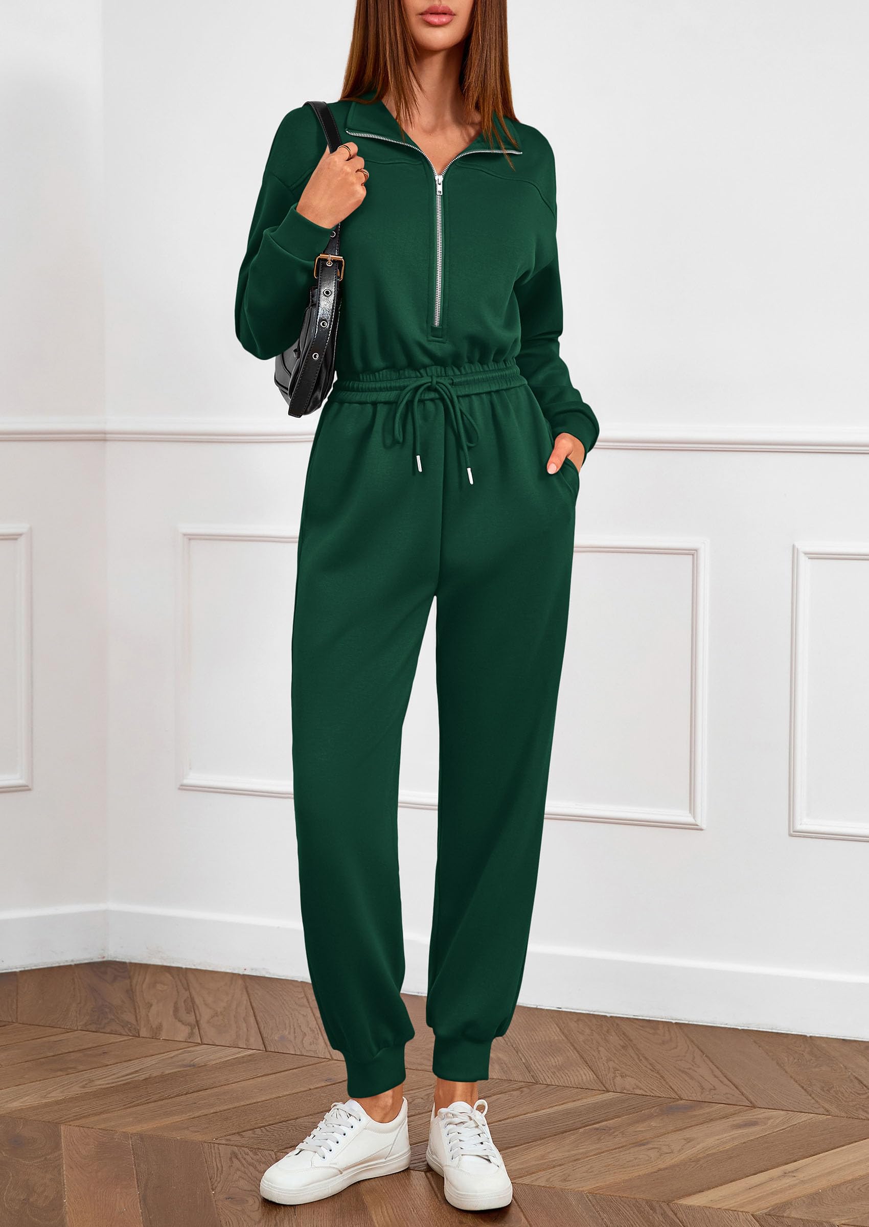 Long Sleeve Jumpsuits for Women Fall One Piece Travel Outfits