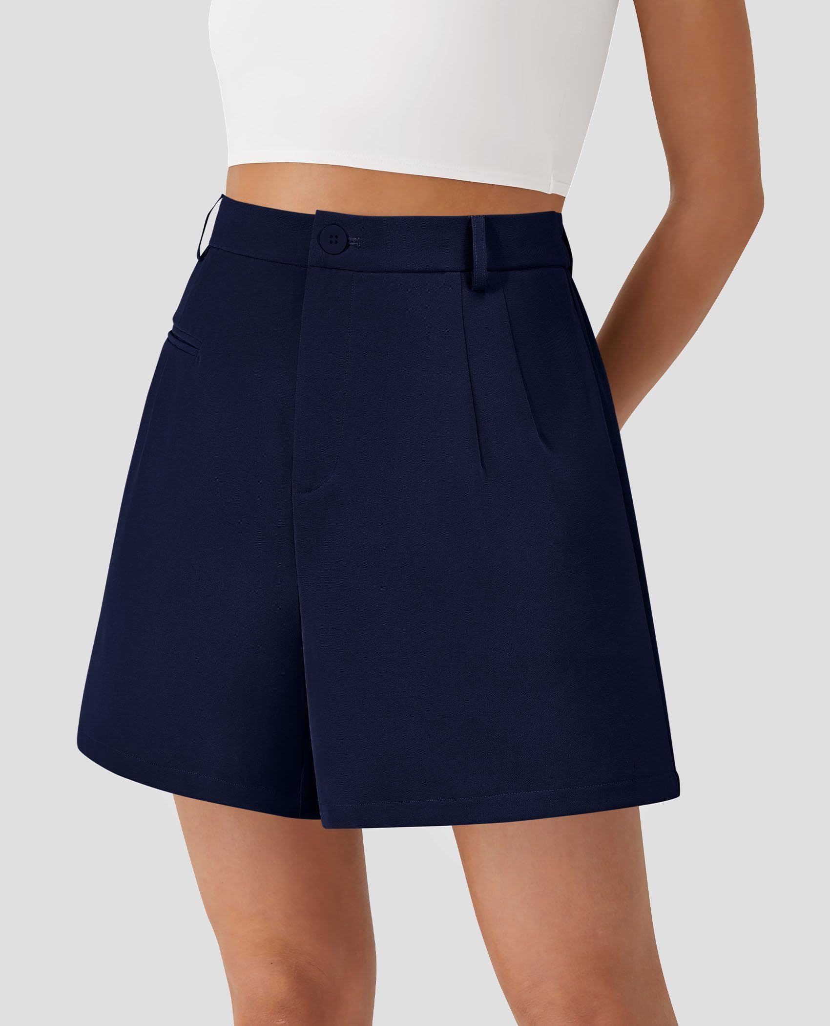 Women's Summer Shorts Business Casual Outfits,Blue,S