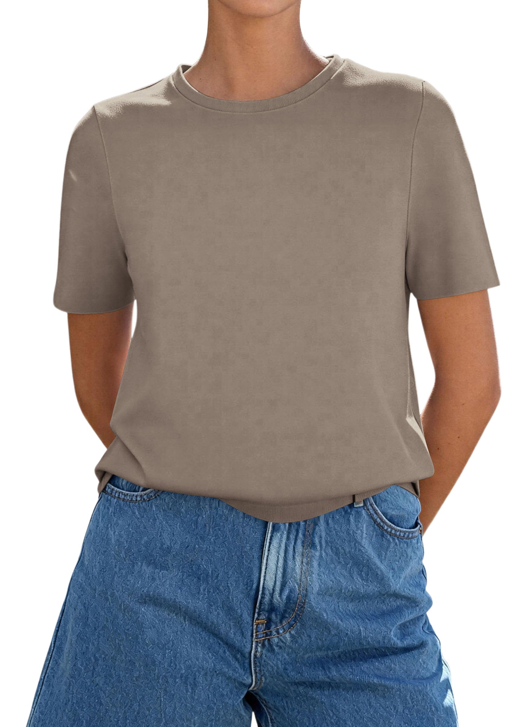 Women's Short Sleeve Cotton Tops Summer Casual T-Shirt 2026