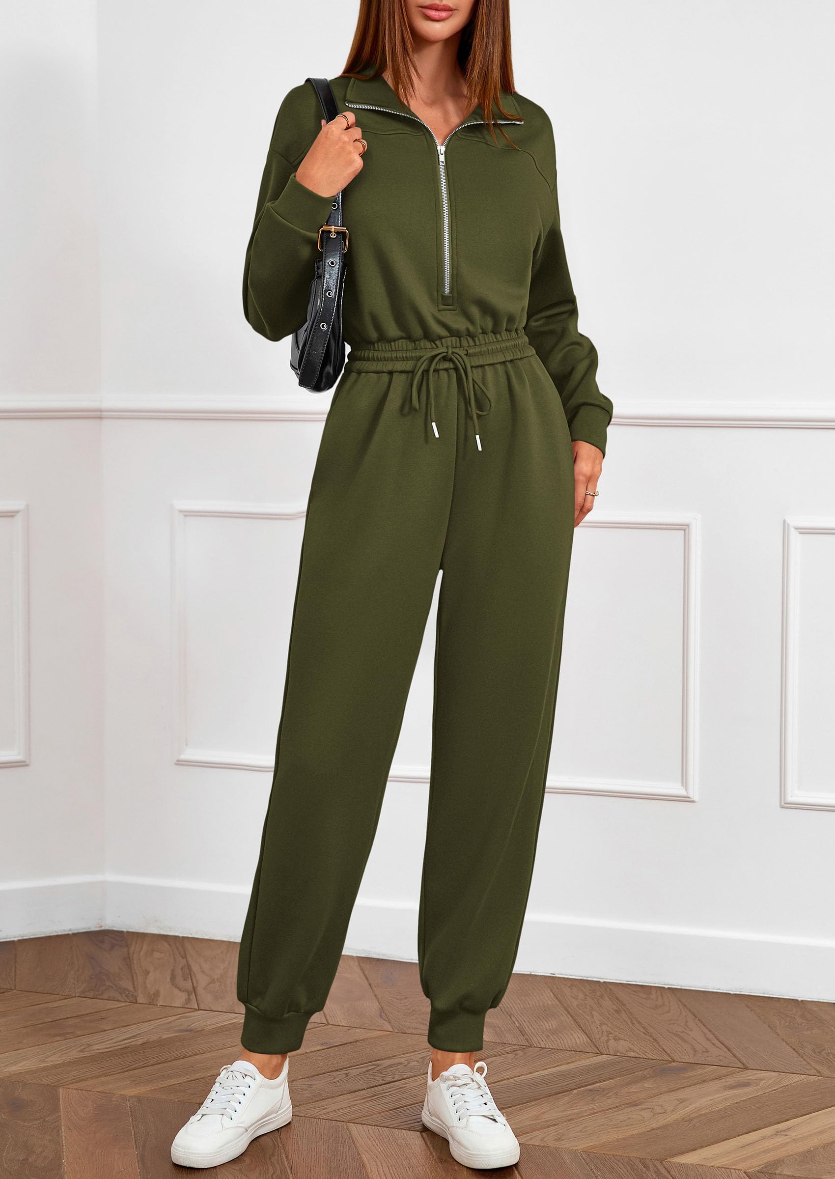 Long Sleeve Jumpsuits for Women Fall One Piece Travel Outfits