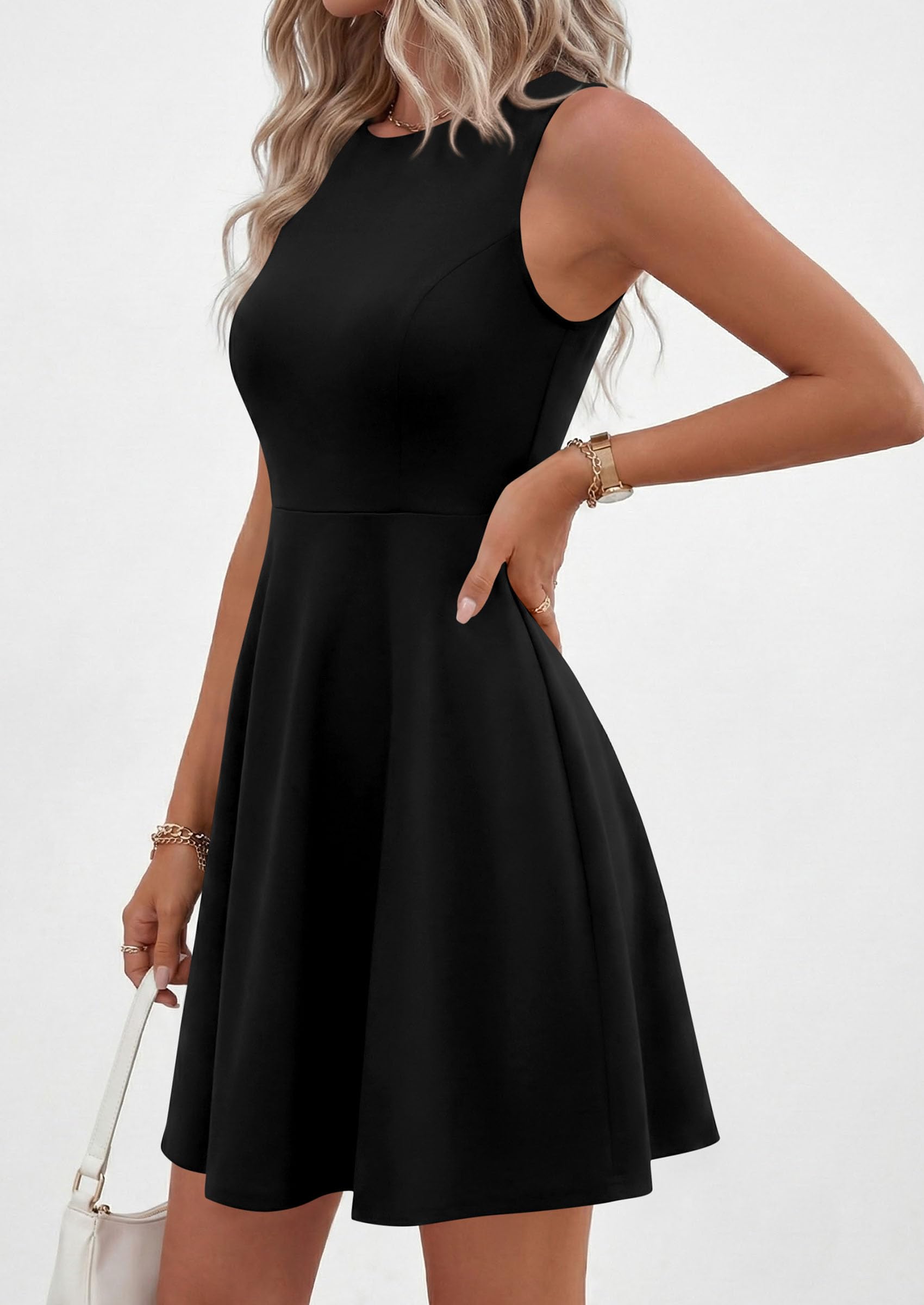 A Line Cocktail Dresses for Women Elegant, Black,S