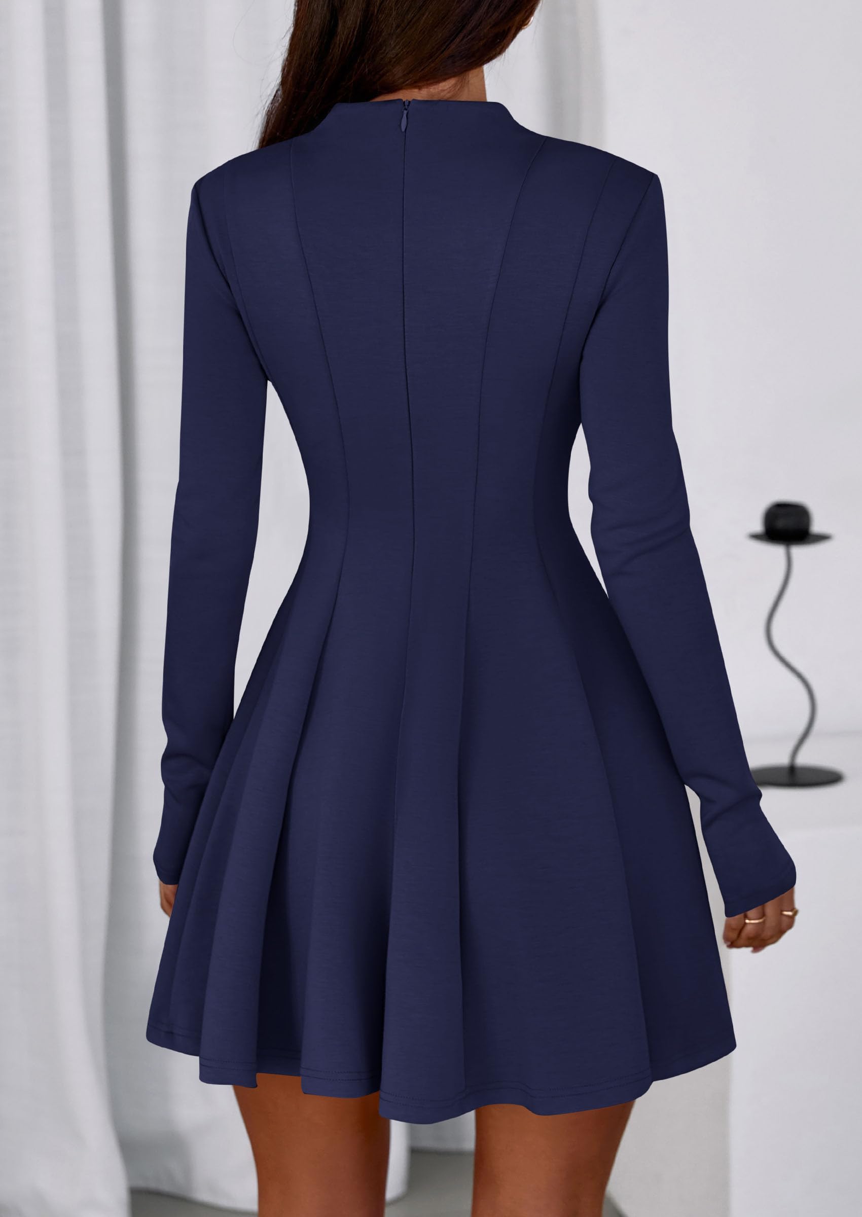 Fall Dresses for Women Long Sleeve Flowy Mini Homecoming Dress