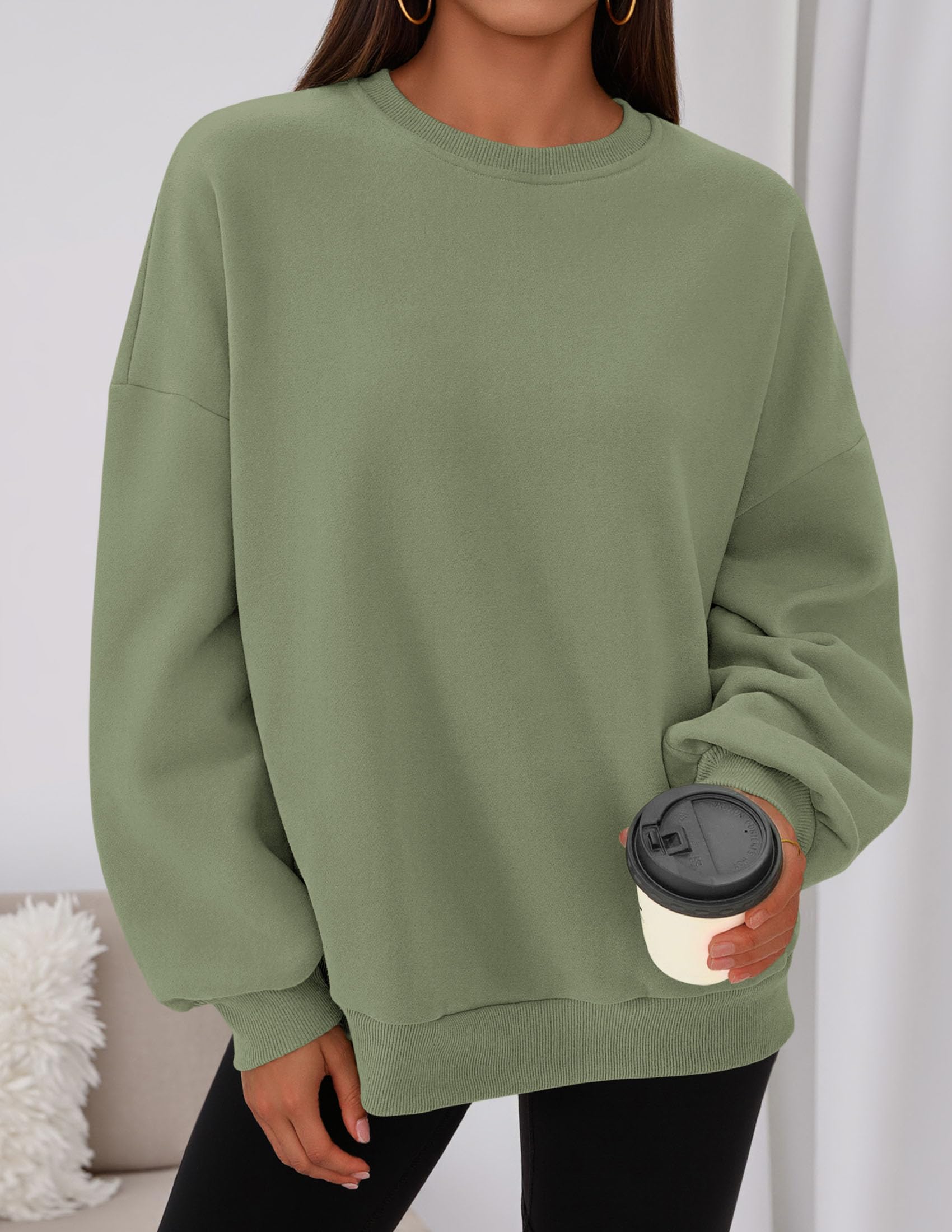 Womens Oversized Crewneck Sweatshirt 2026 Fall Outfits