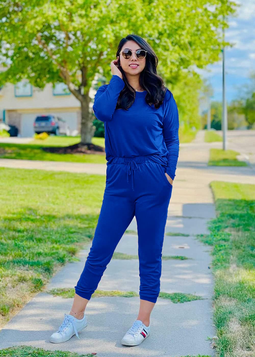 Airport Travel Outfit Women Fall 2 Piece Matching Lounge Sets