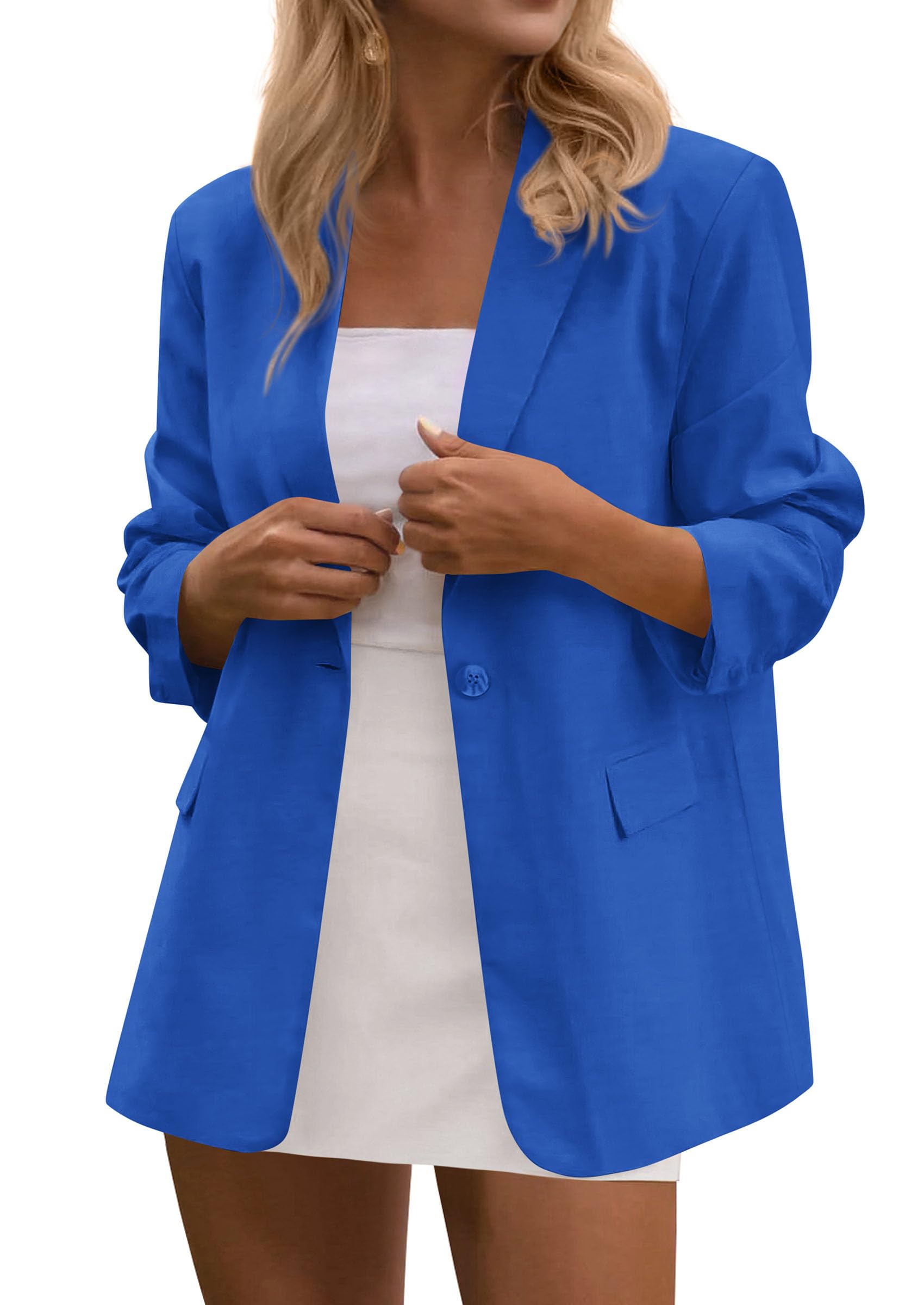 Blazers for Women Business Casual Outfits Blue,S