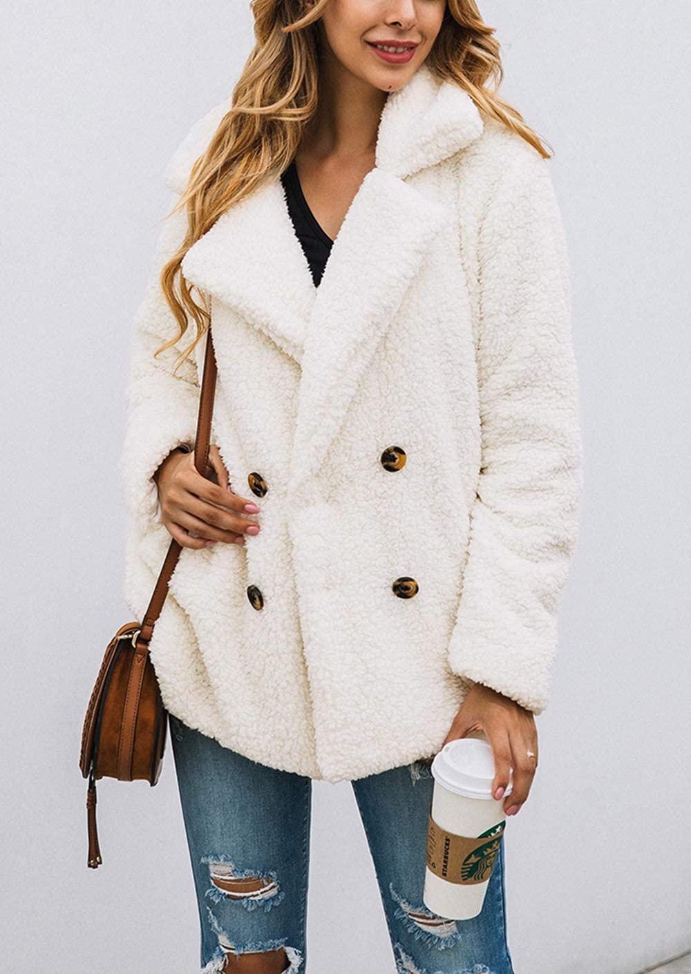 Oversized Sherpa Fleece Jacket Women's Winter Coats Outerwear