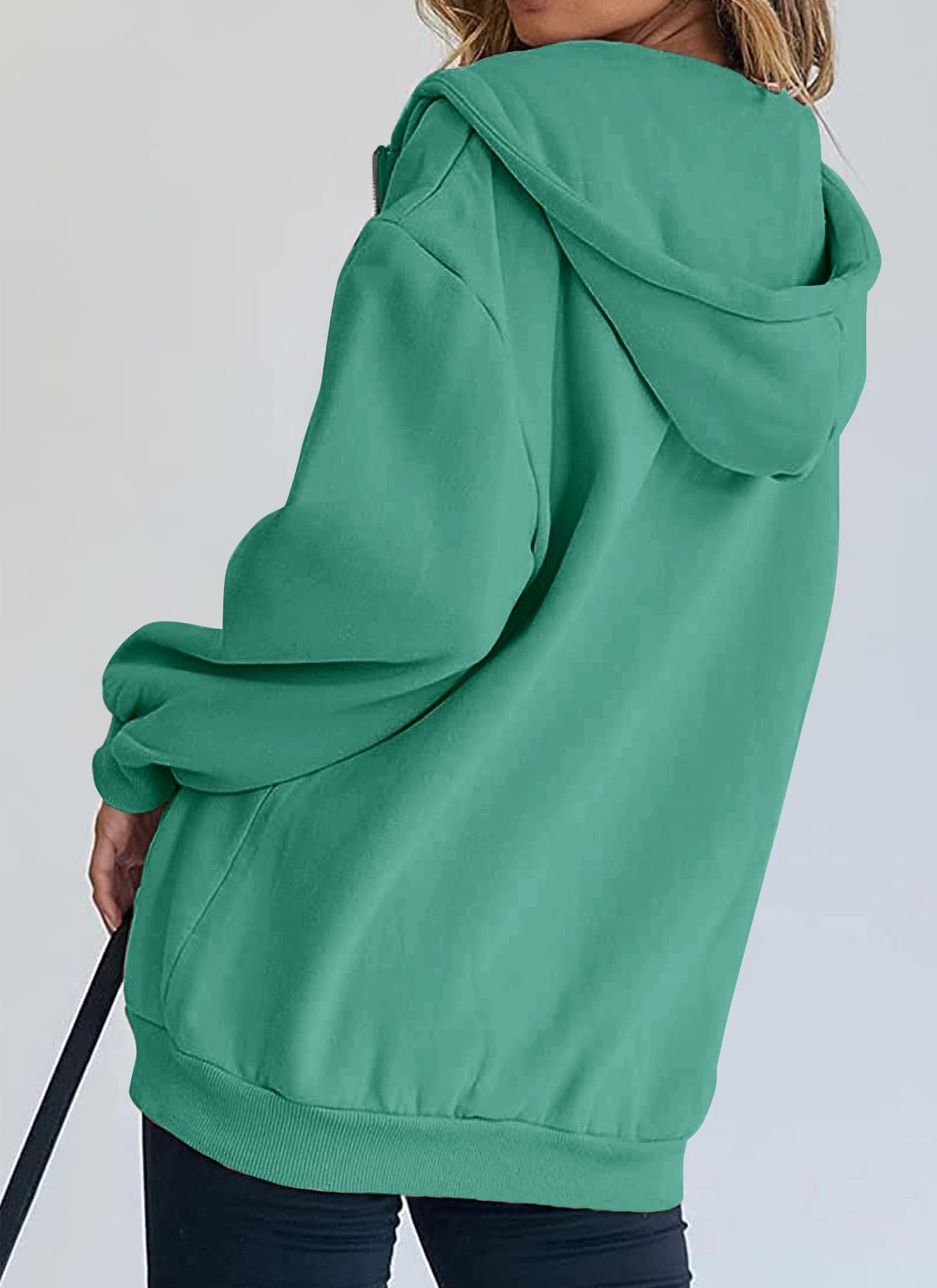 Women's Fall Zip Up Hoodies Sweatshirts Mint Green