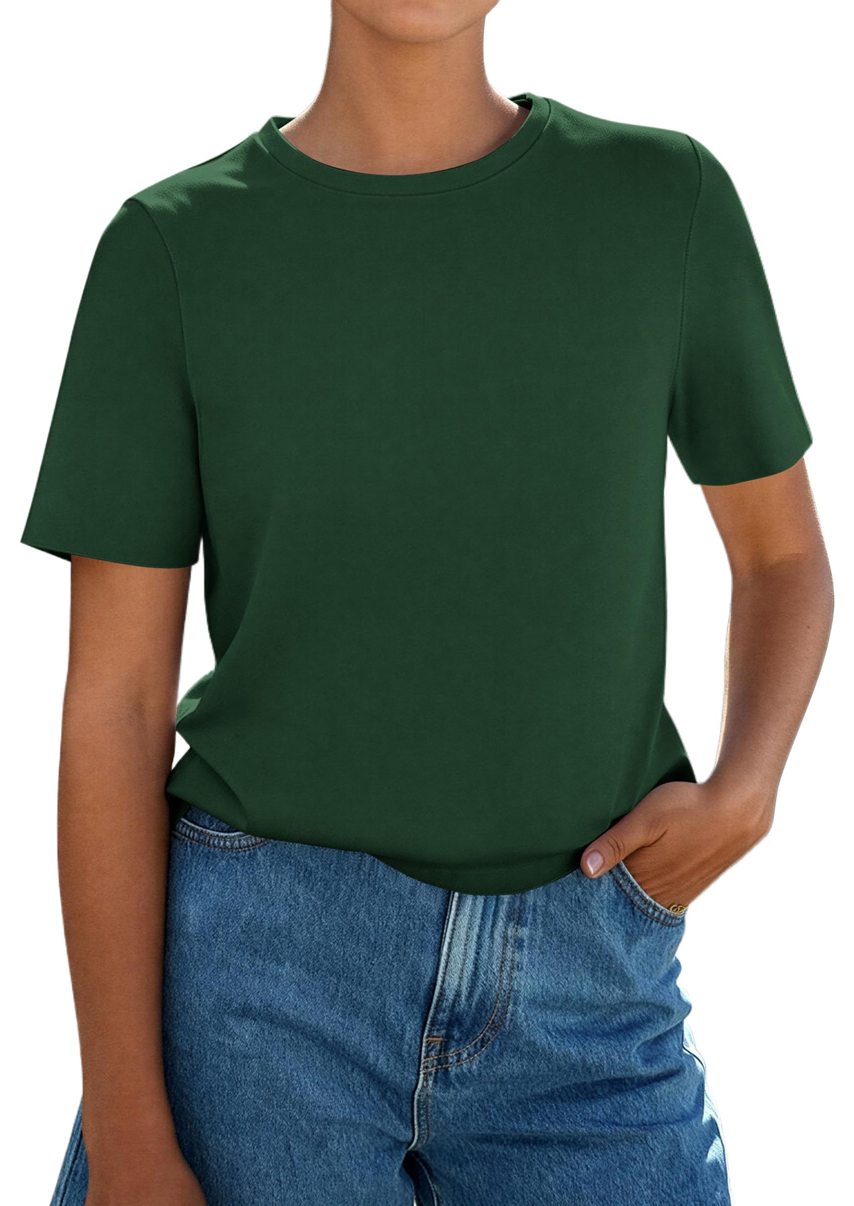 Women's Short Sleeve Cotton Tops Summer Casual T-Shirt 2026