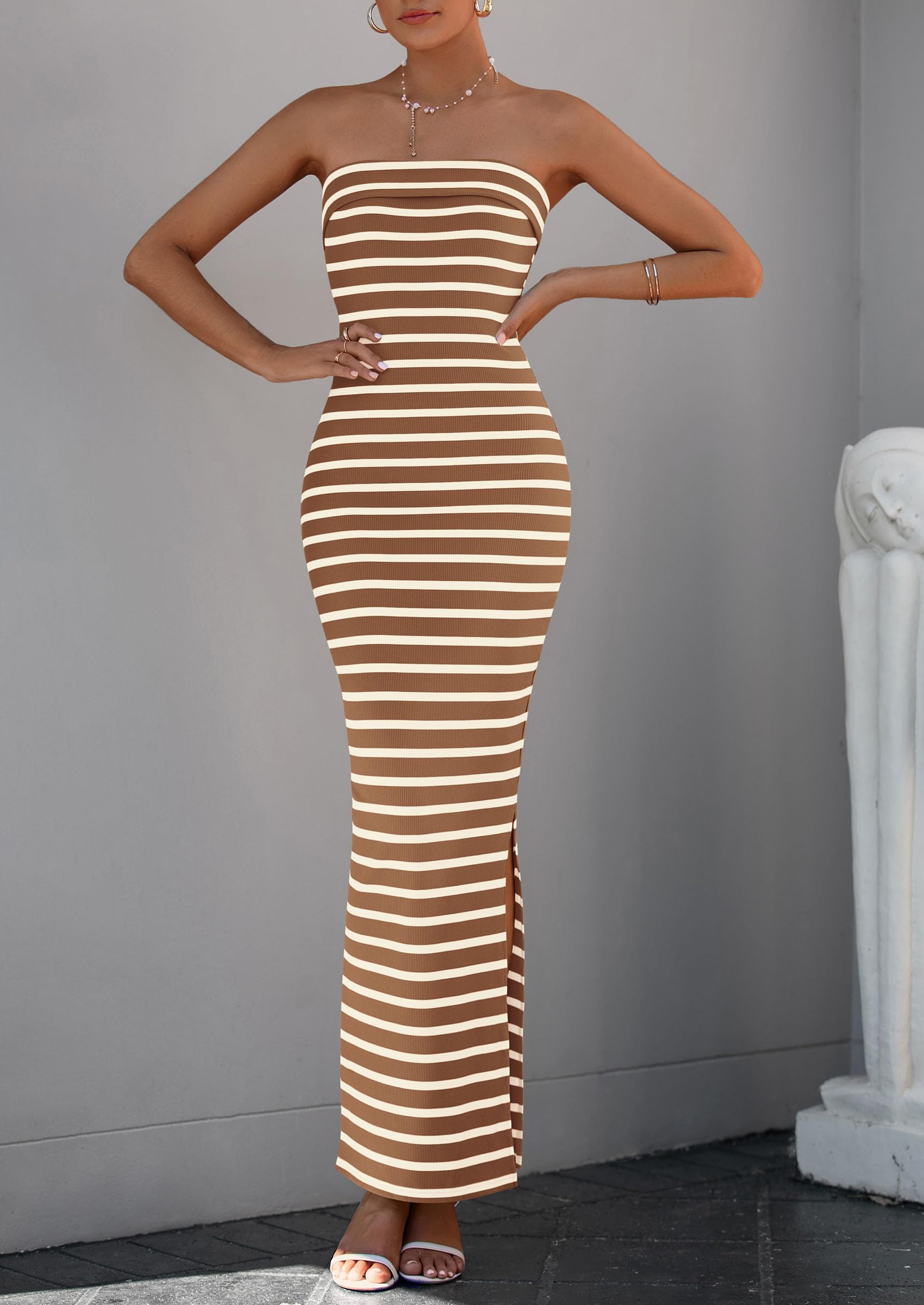 Women's Summer Strapless Cocktail Maxi Dresses