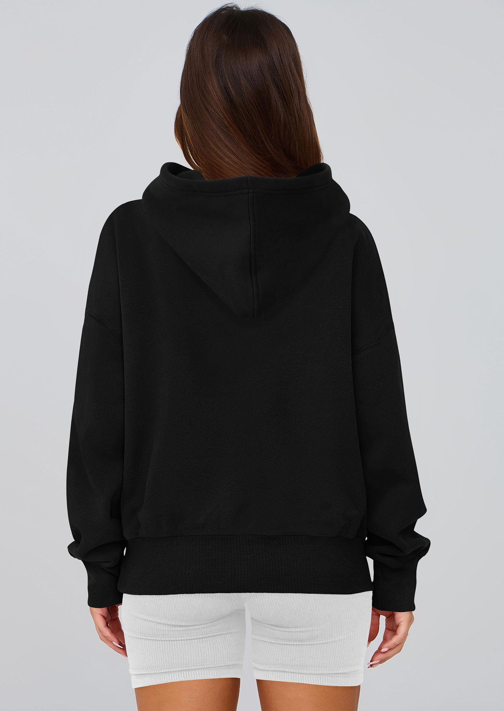 Women's Fall Half Zip Cropped Hoodie Sweatshirt