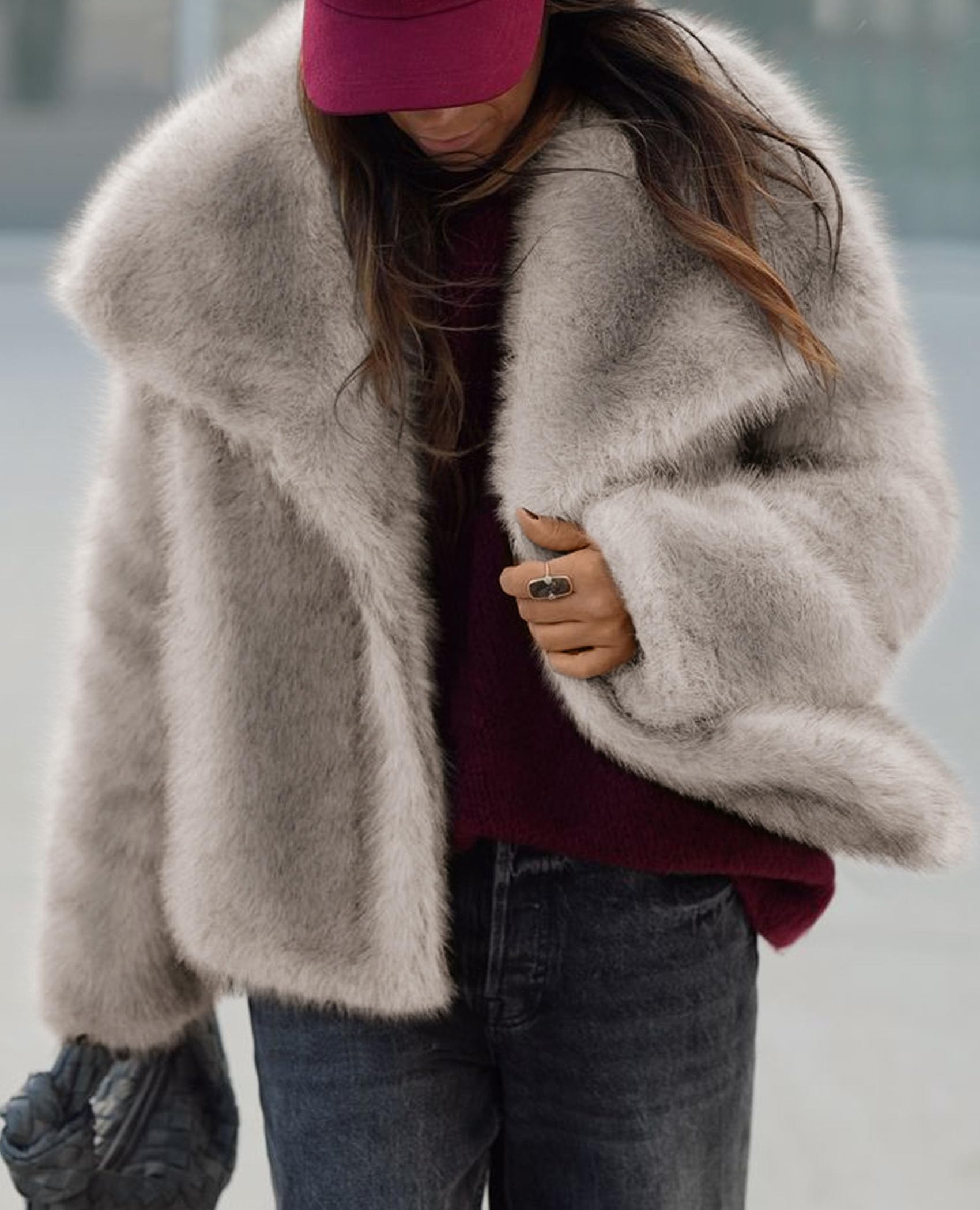 Womens Winter Coats Faux Fur Oversized Jackets
