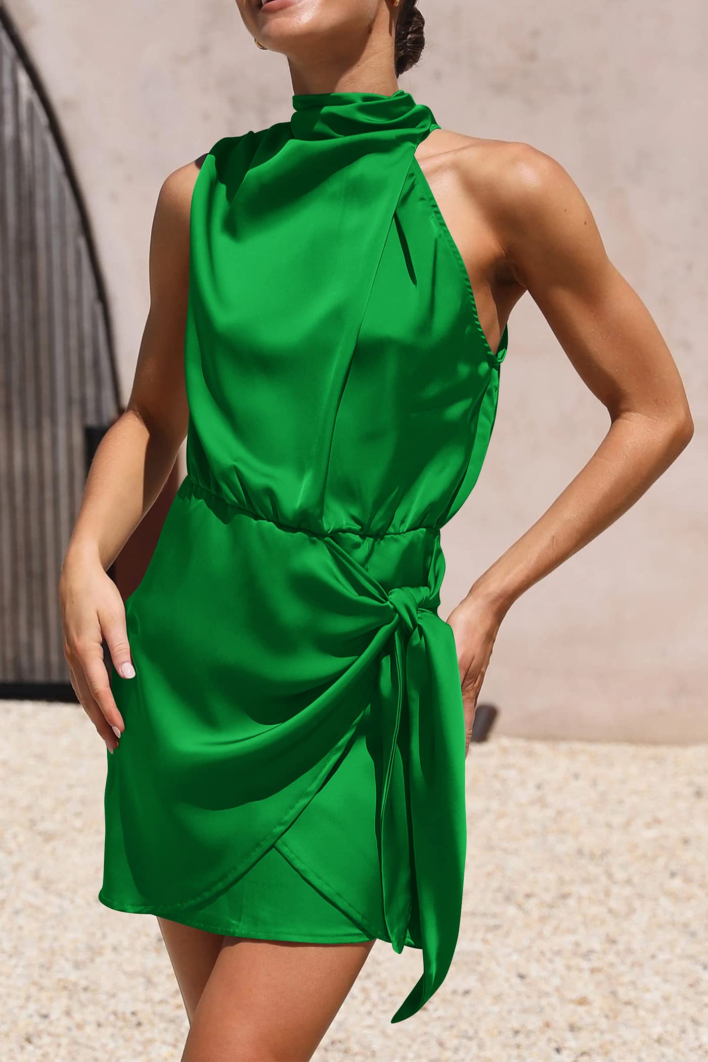 Women's Formal Short Satin Cocktail Dress