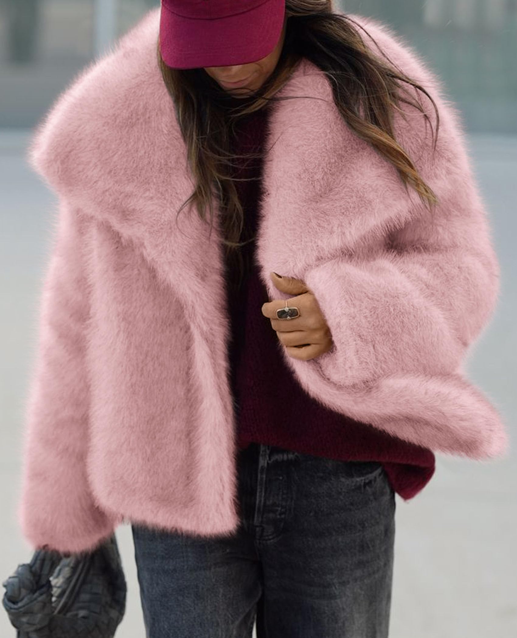 Womens Winter Coats Faux Fur Oversized Jackets