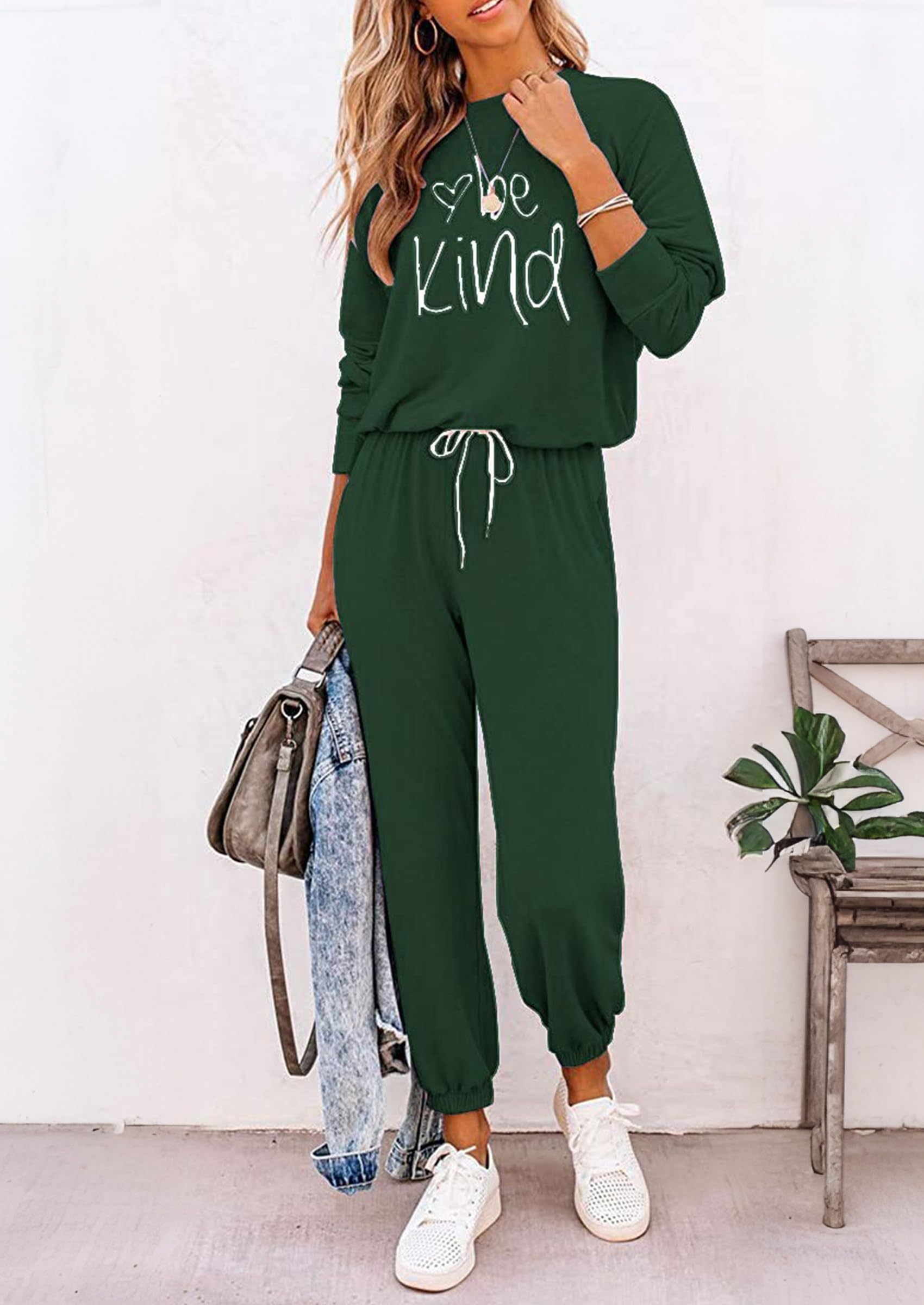 Airport Travel Outfit Women Fall 2 Piece Matching Lounge Sets