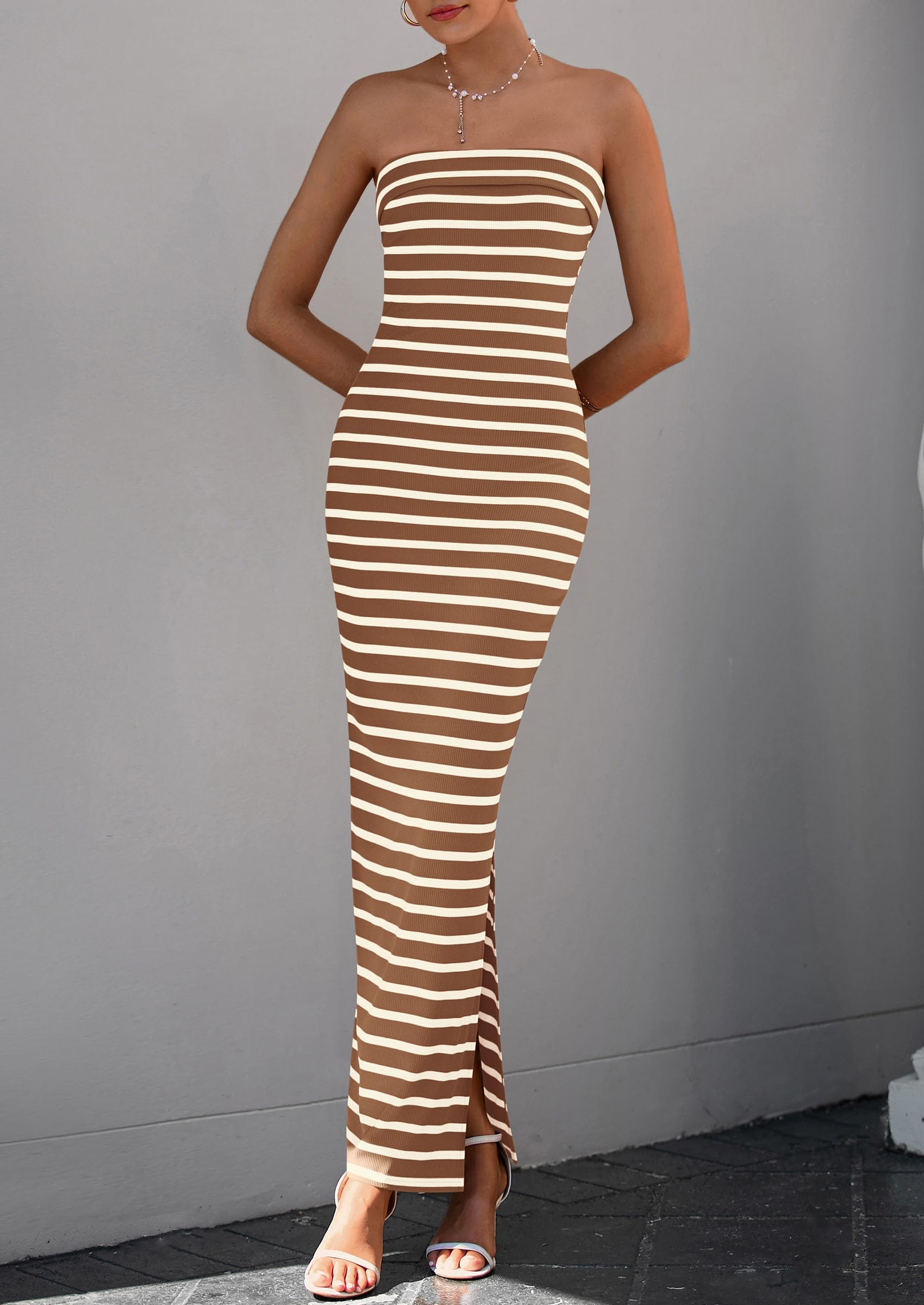 Women's Summer Strapless Cocktail Maxi Dresses