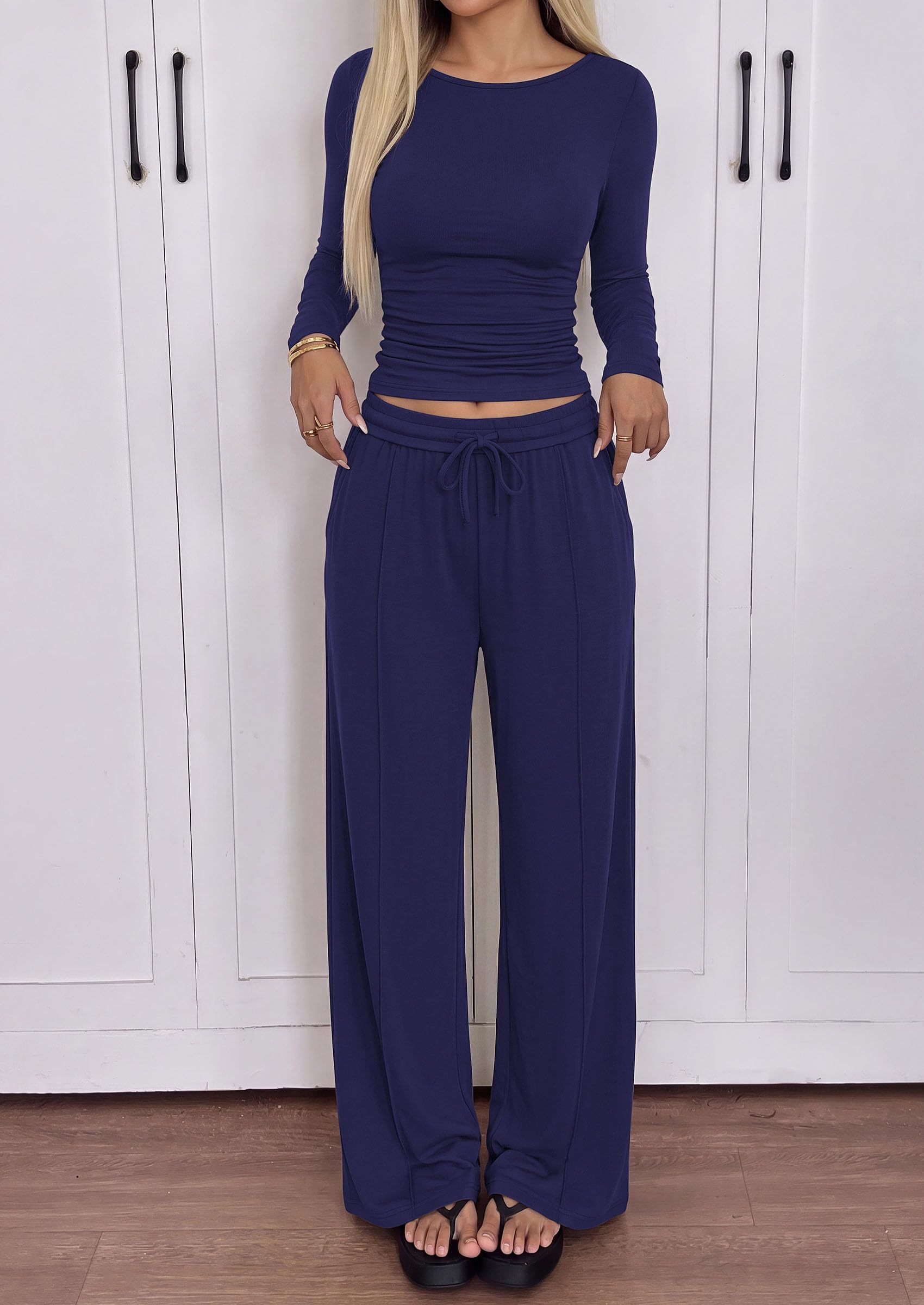 Womens 2 Piece Lounge Sets Fall Fashion Airport Travel Outfits