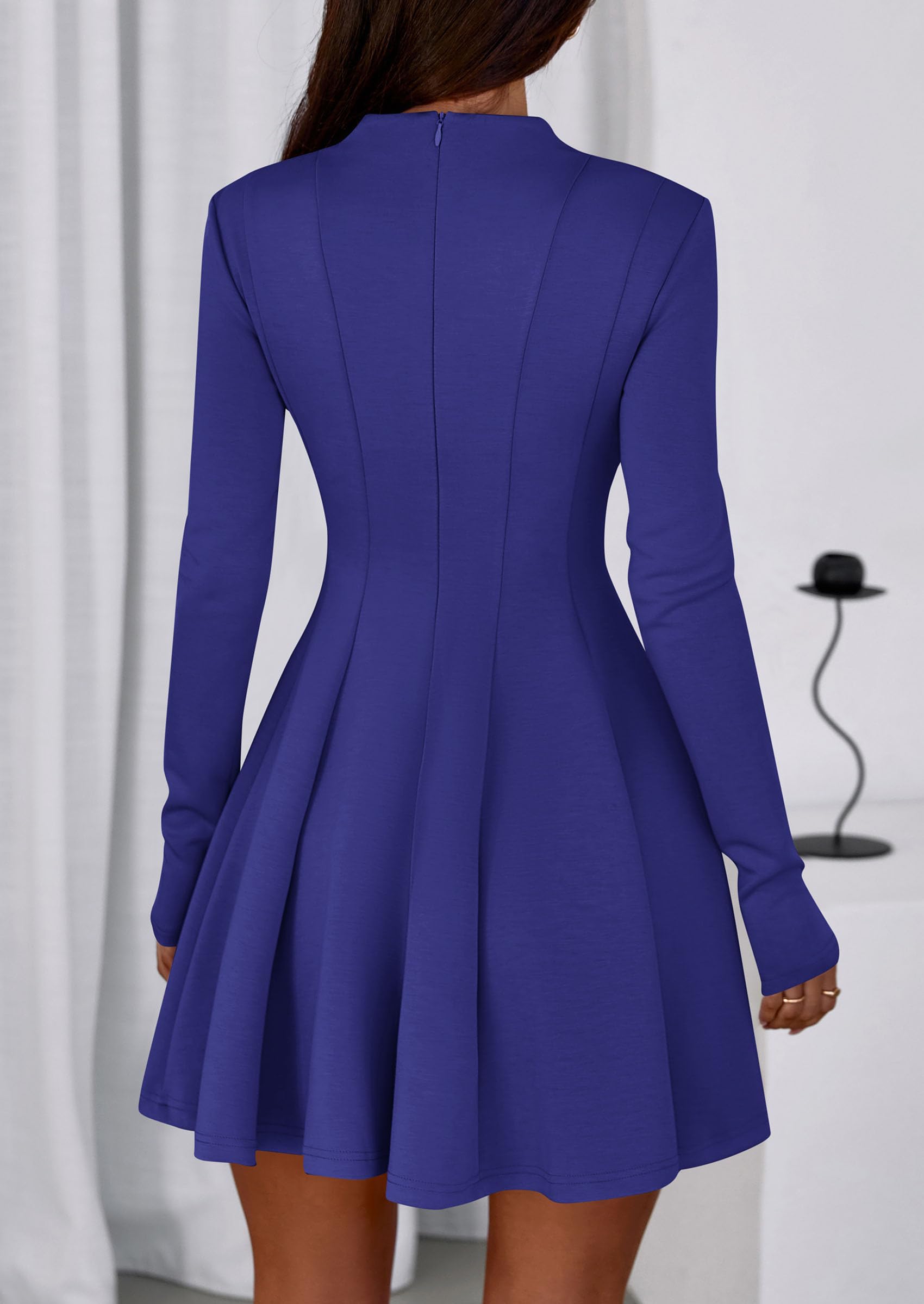 Fall Dresses for Women Long Sleeve Flowy Mini Homecoming Dress