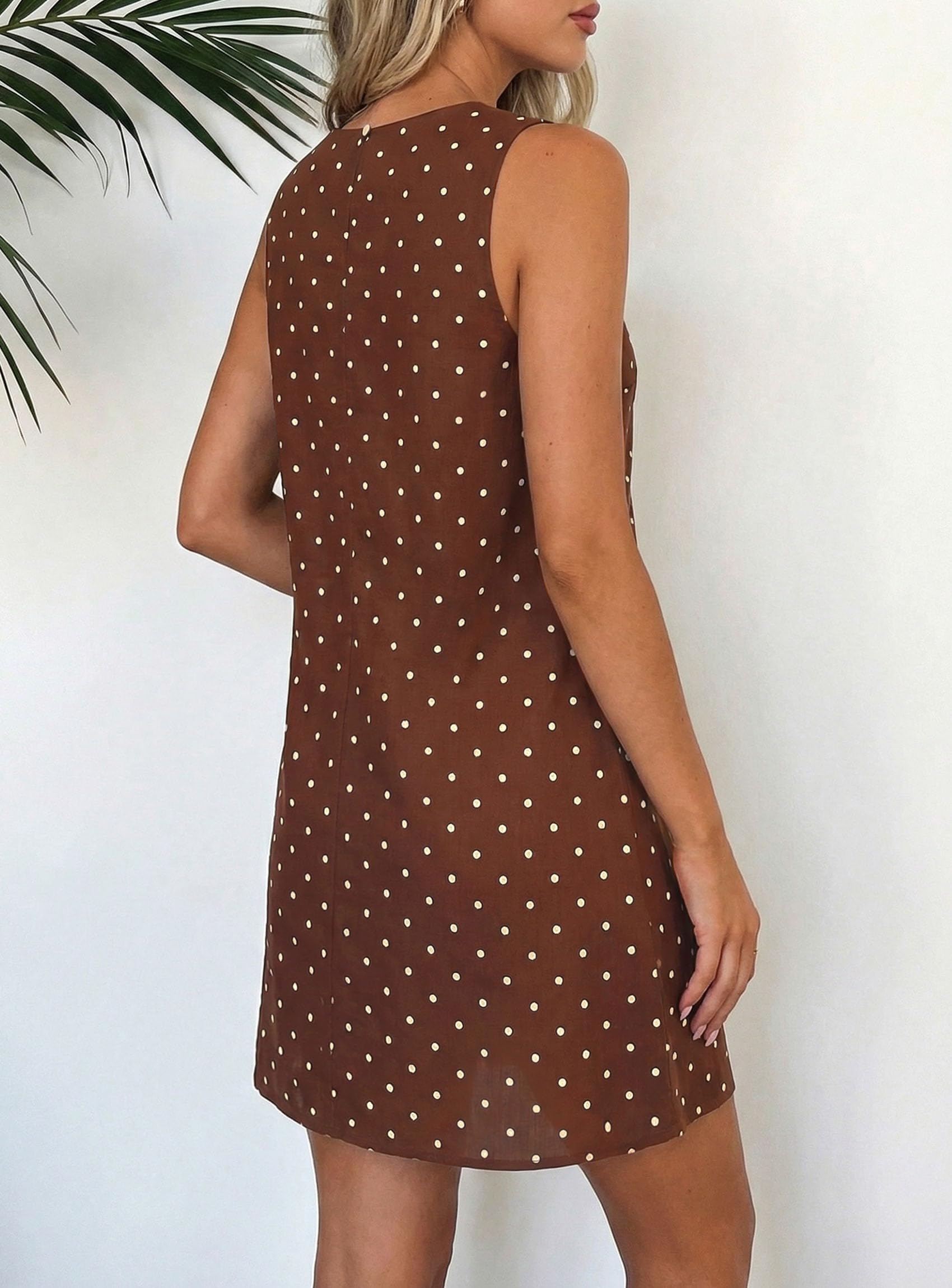 Women's Summer Floral Sundresses Sleeveless Mini Dress