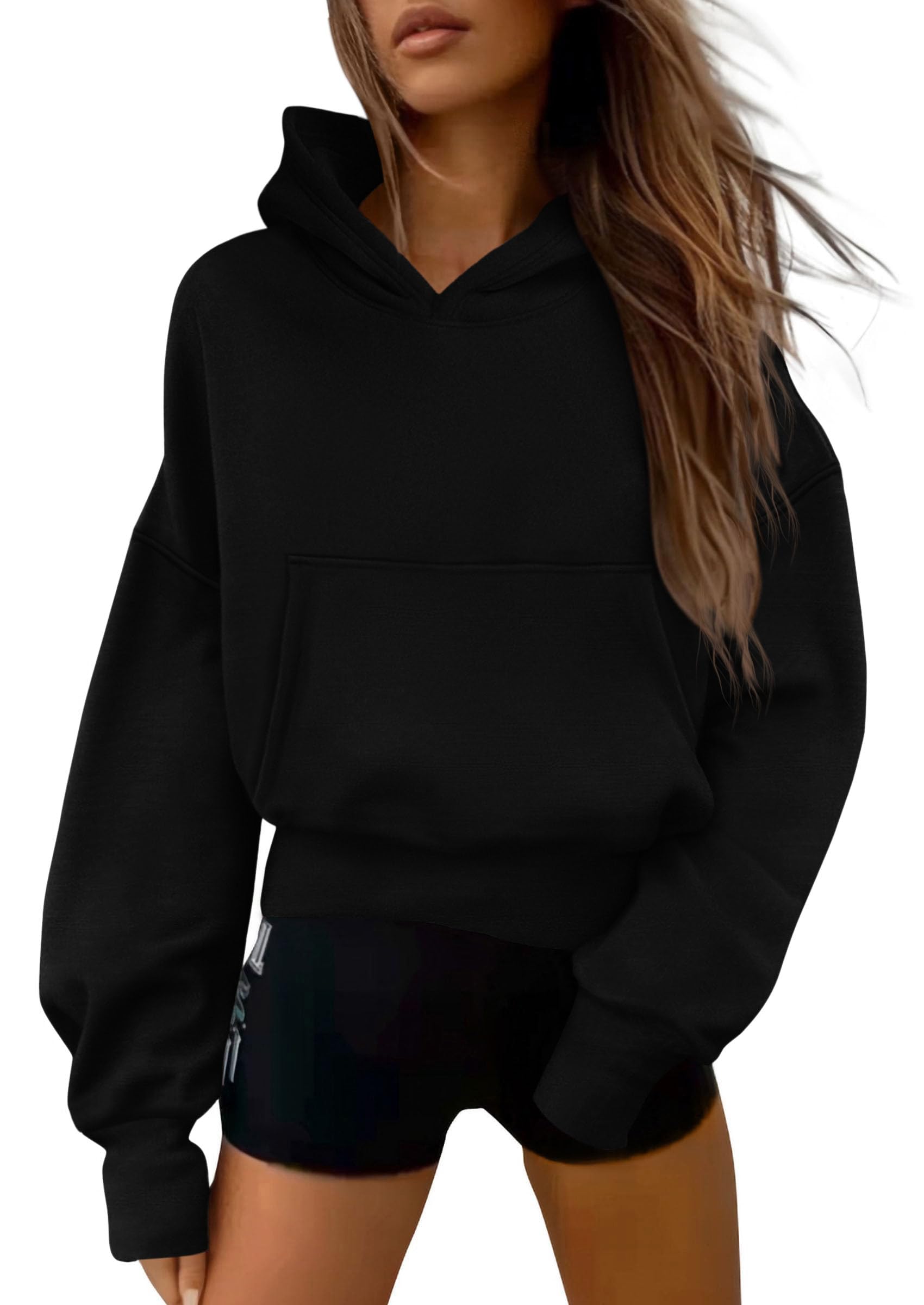 Women's Fall Half Zip Cropped Hoodie Sweatshirt