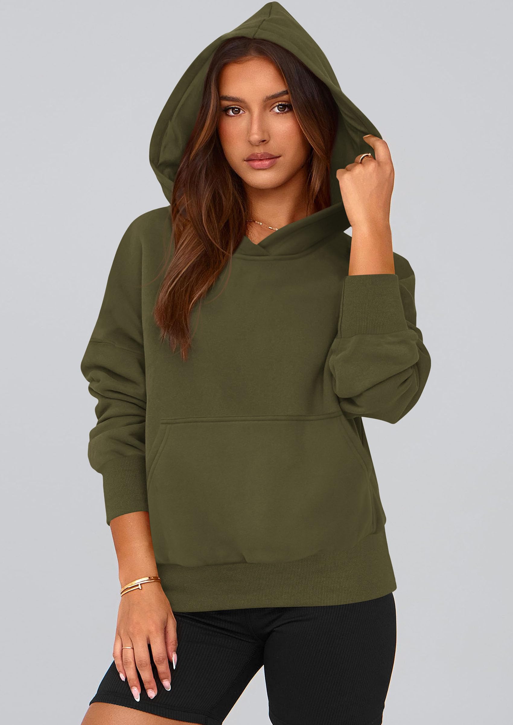 Women's Fall Half Zip Cropped Hoodie Sweatshirt