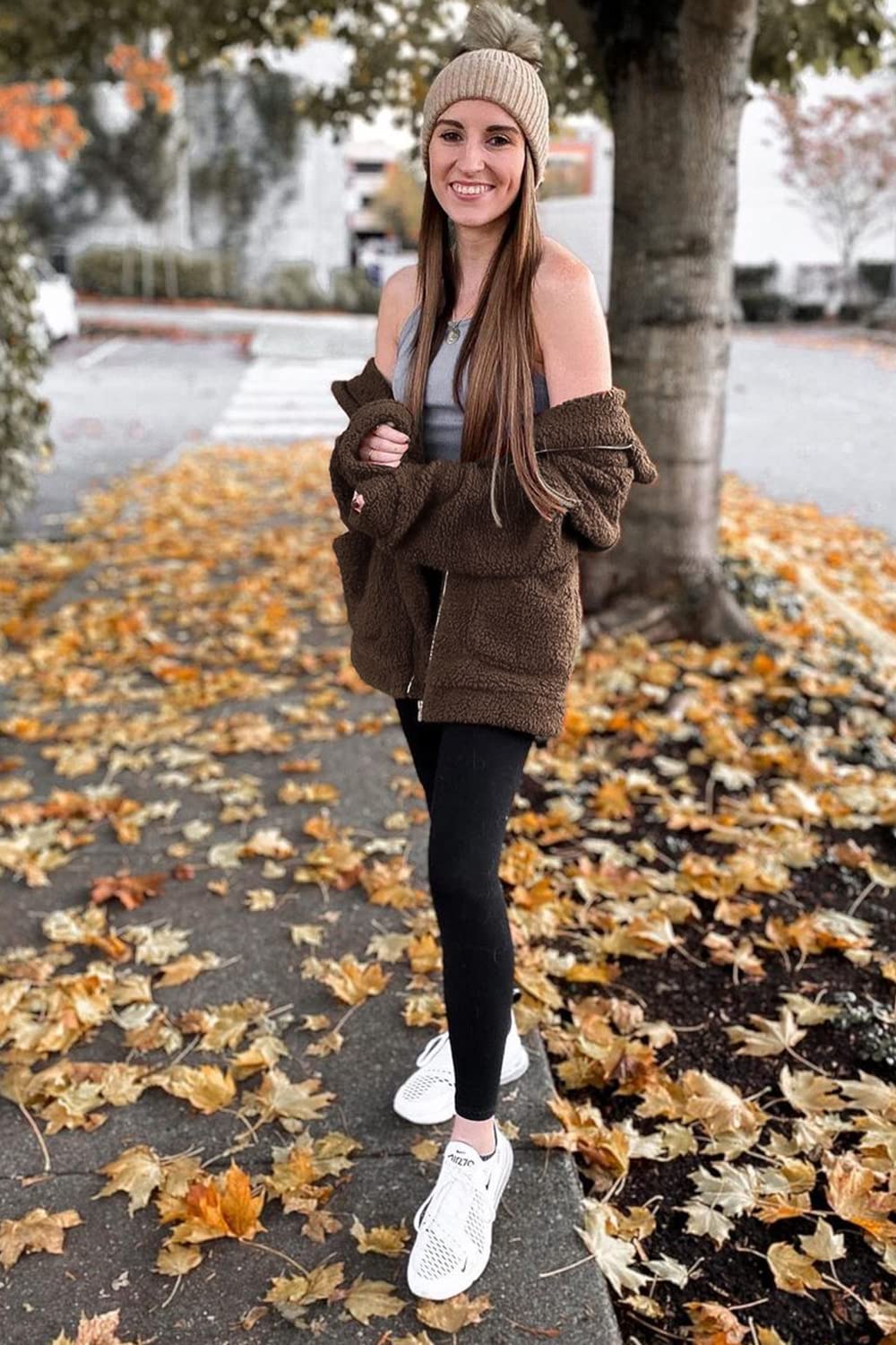 Oversized Sherpa Fleece Jacket Women's Winter Coats Outerwear