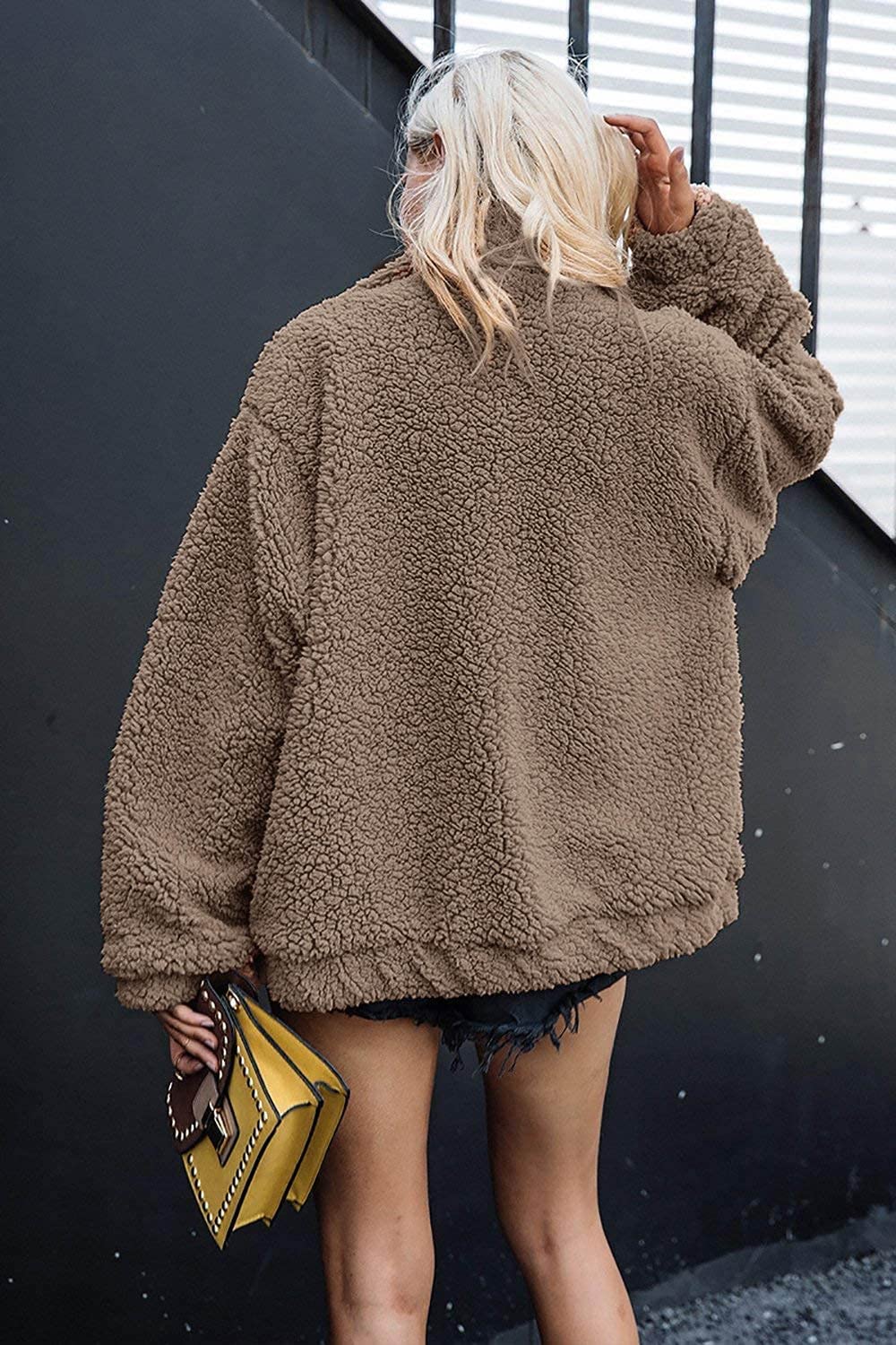 Oversized Sherpa Fleece Jacket Women's Winter Coats Outerwear