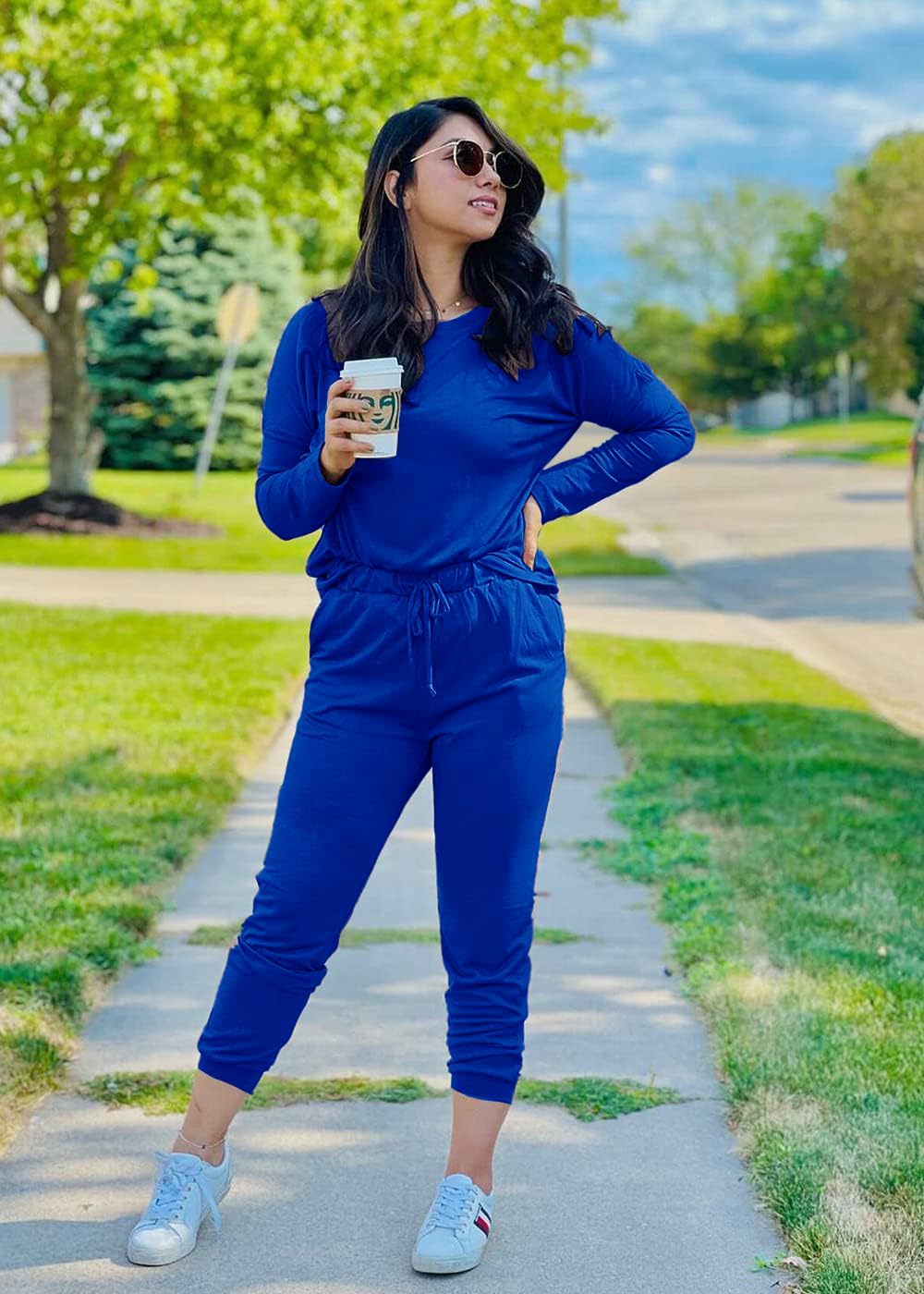 Airport Travel Outfit Women Fall 2 Piece Matching Lounge Sets