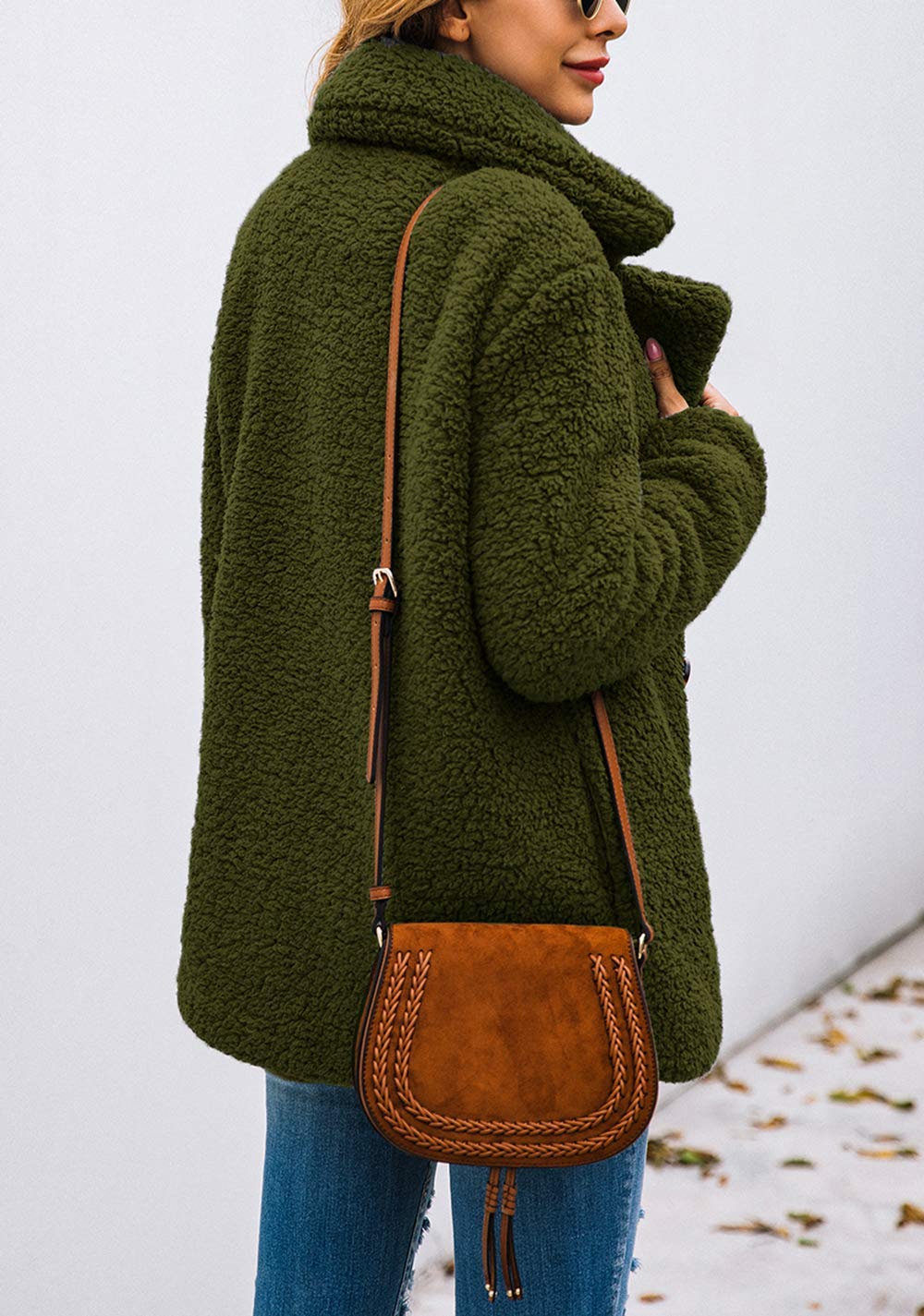 Oversized Sherpa Fleece Jacket Women's Winter Coats Outerwear