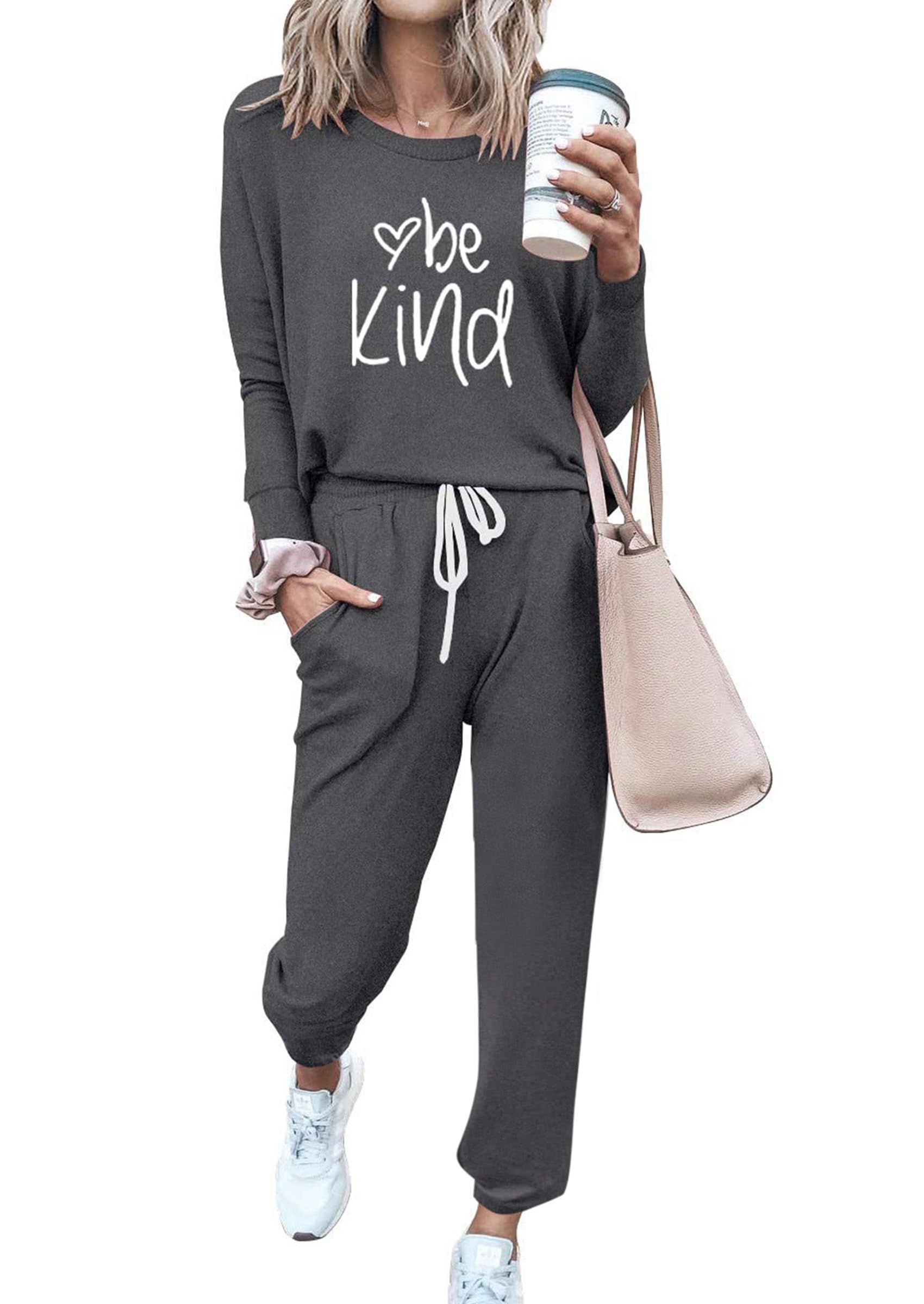 Airport Travel Outfit Women Fall 2 Piece Matching Lounge Sets