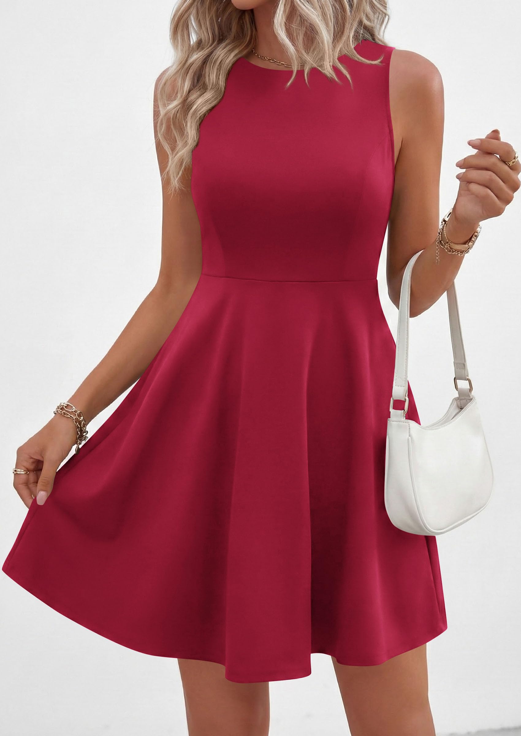 A Line Cocktail Dresses for Women Elegant, Burgundy,S