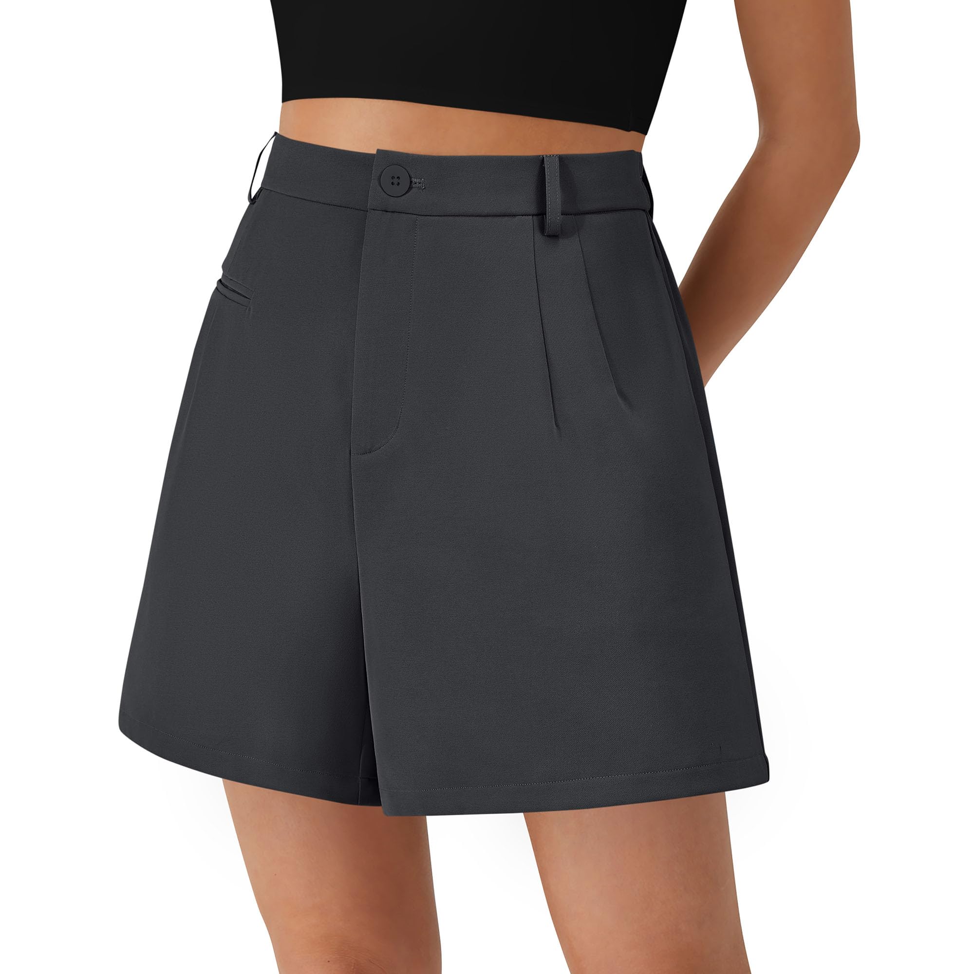 Women's Summer Shorts Business Casual Outfits,Grey,S