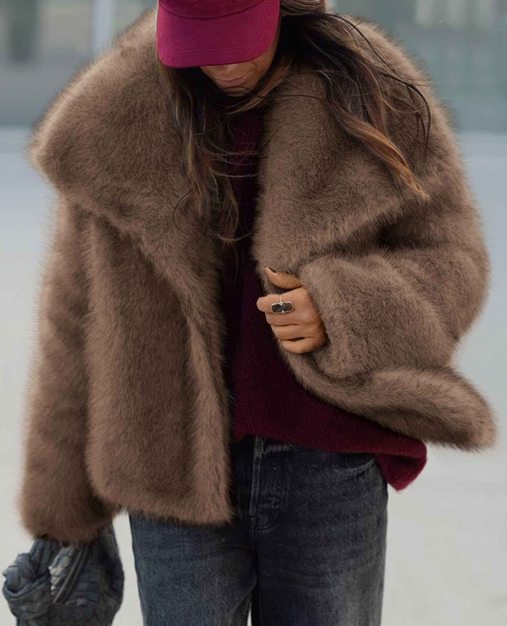 Womens Winter Coats Faux Fur Oversized Jackets