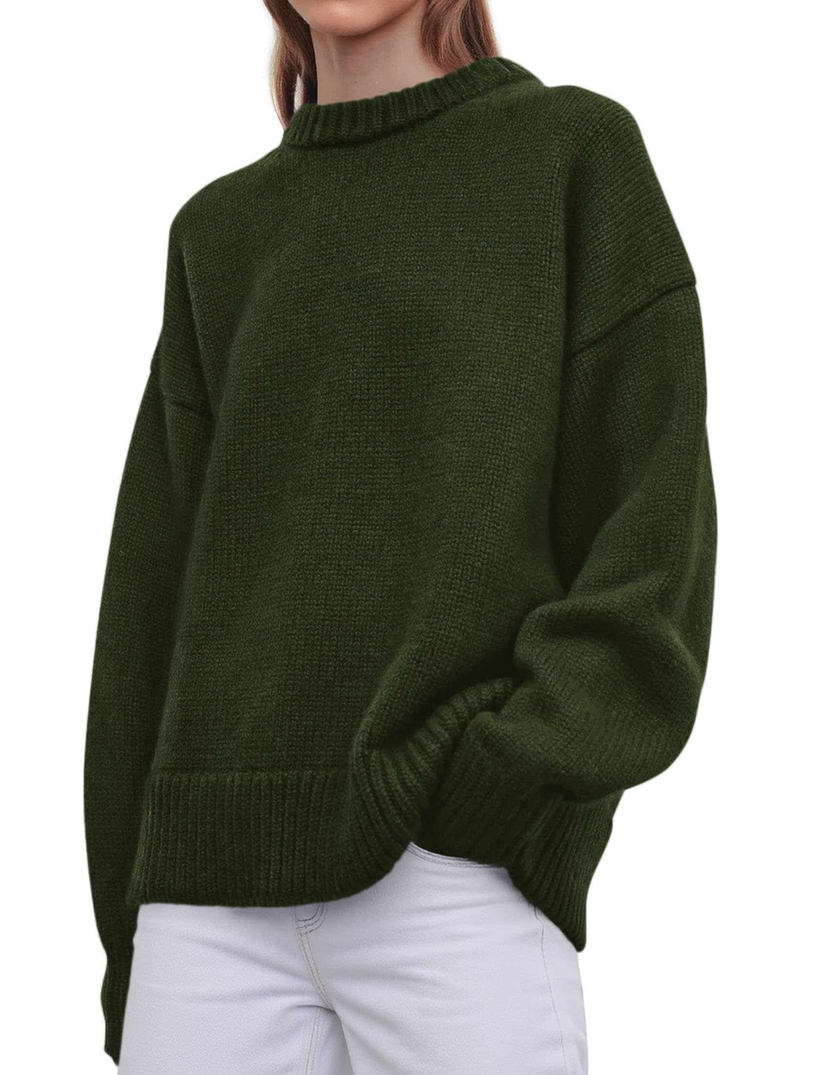 Casual Rollneck Sweater Womens Fall Fashion 2026 Army Green,S