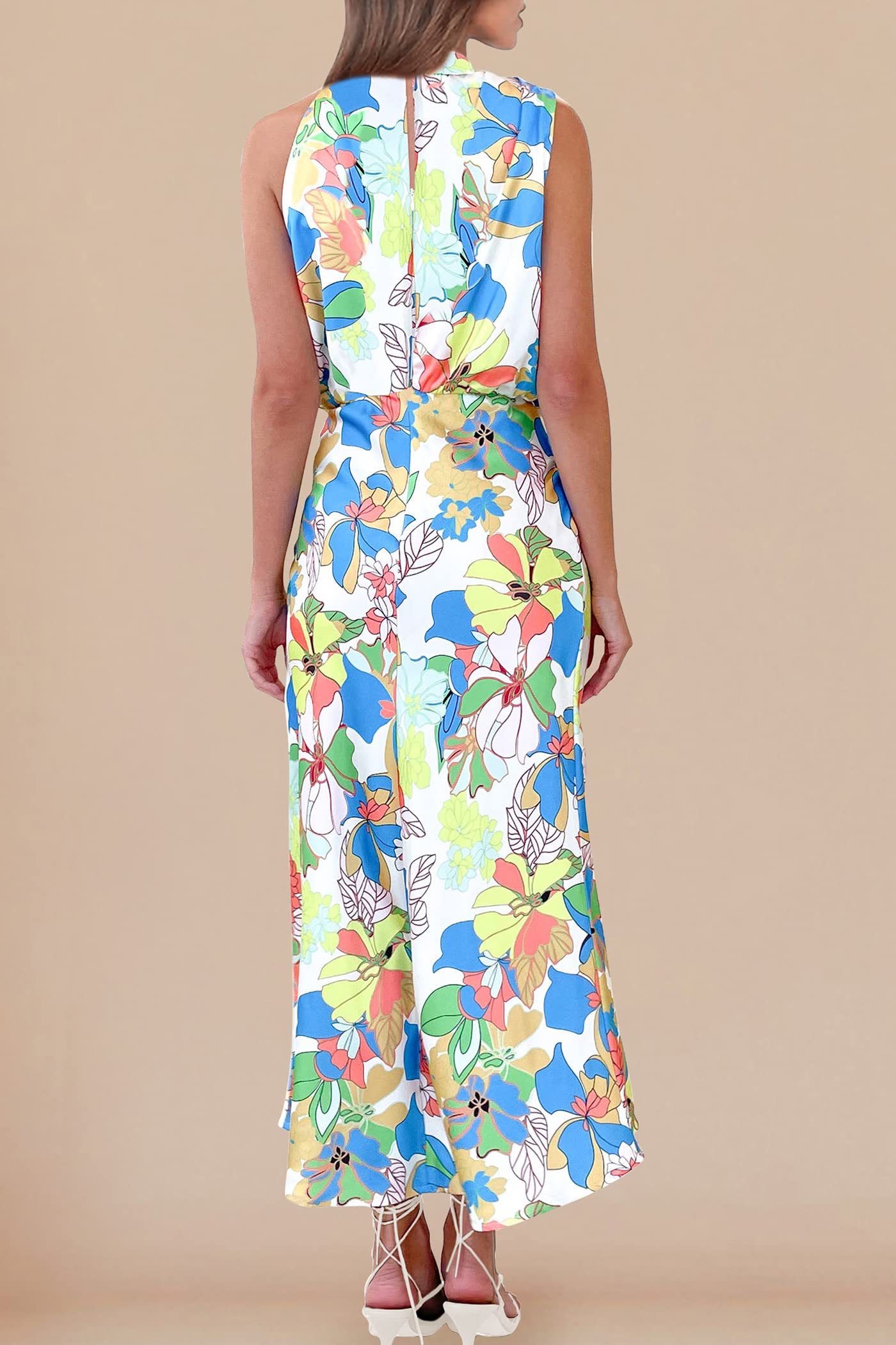 Women's Summer Satin Maxi Cocktail Dress