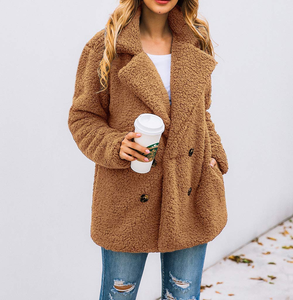 Oversized Sherpa Fleece Jacket Women's Winter Coats Outerwear