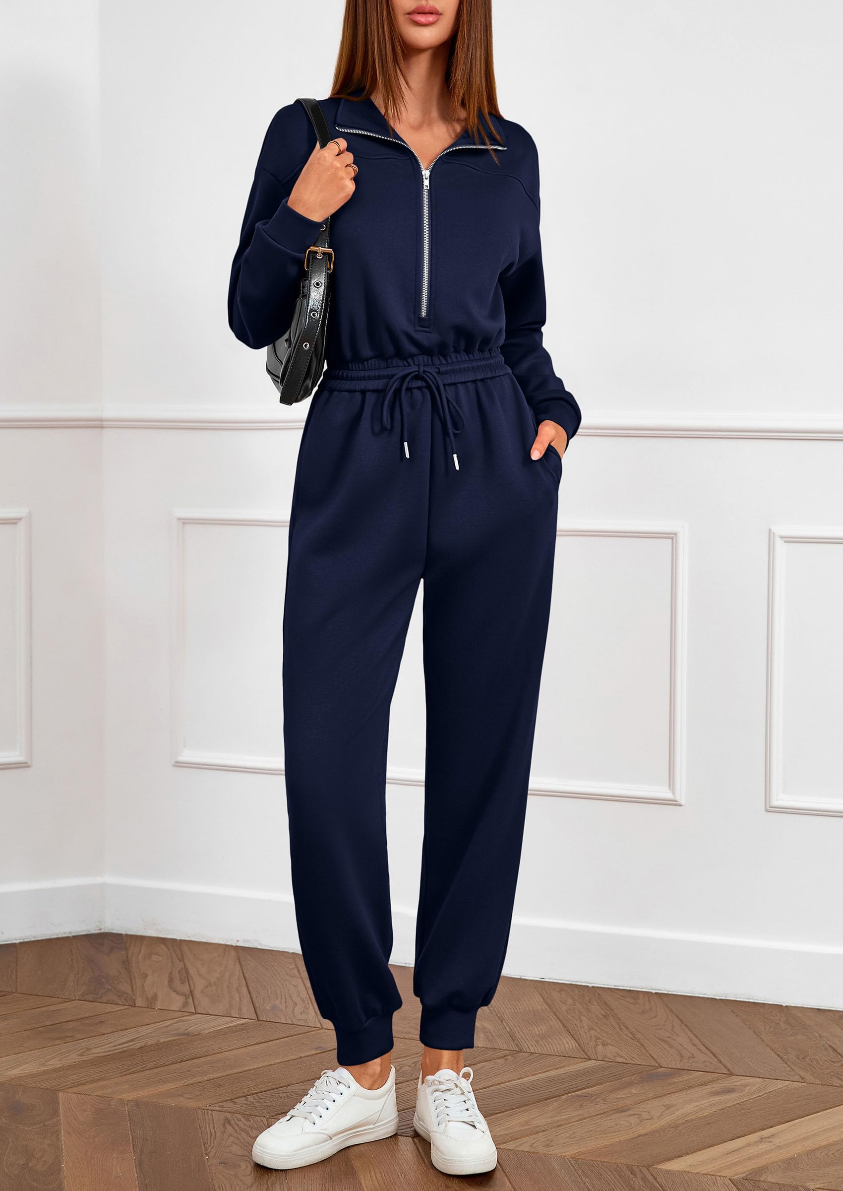 Long Sleeve Jumpsuits for Women Fall One Piece Travel Outfits