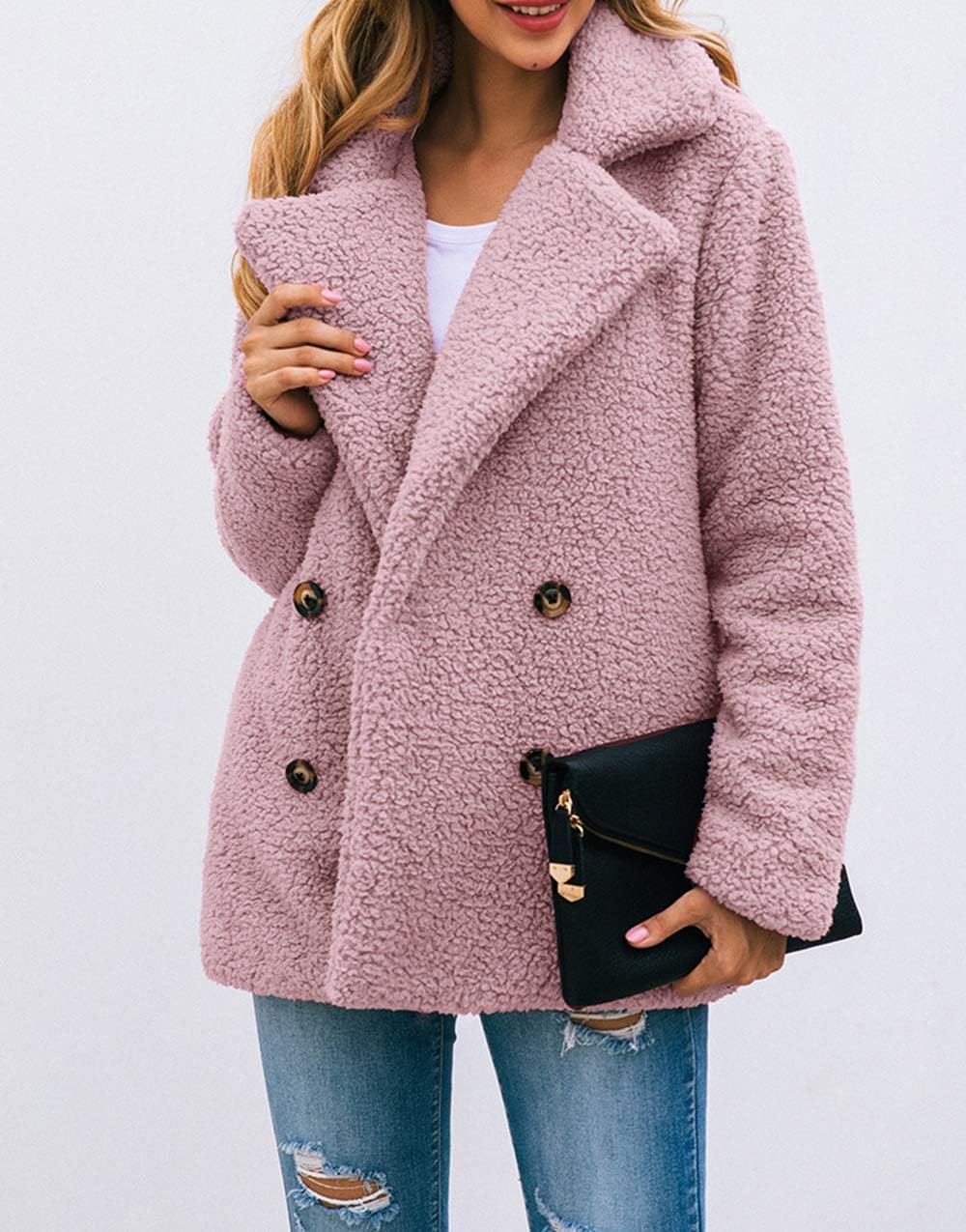 Oversized Sherpa Fleece Jacket Women's Winter Coats Outerwear