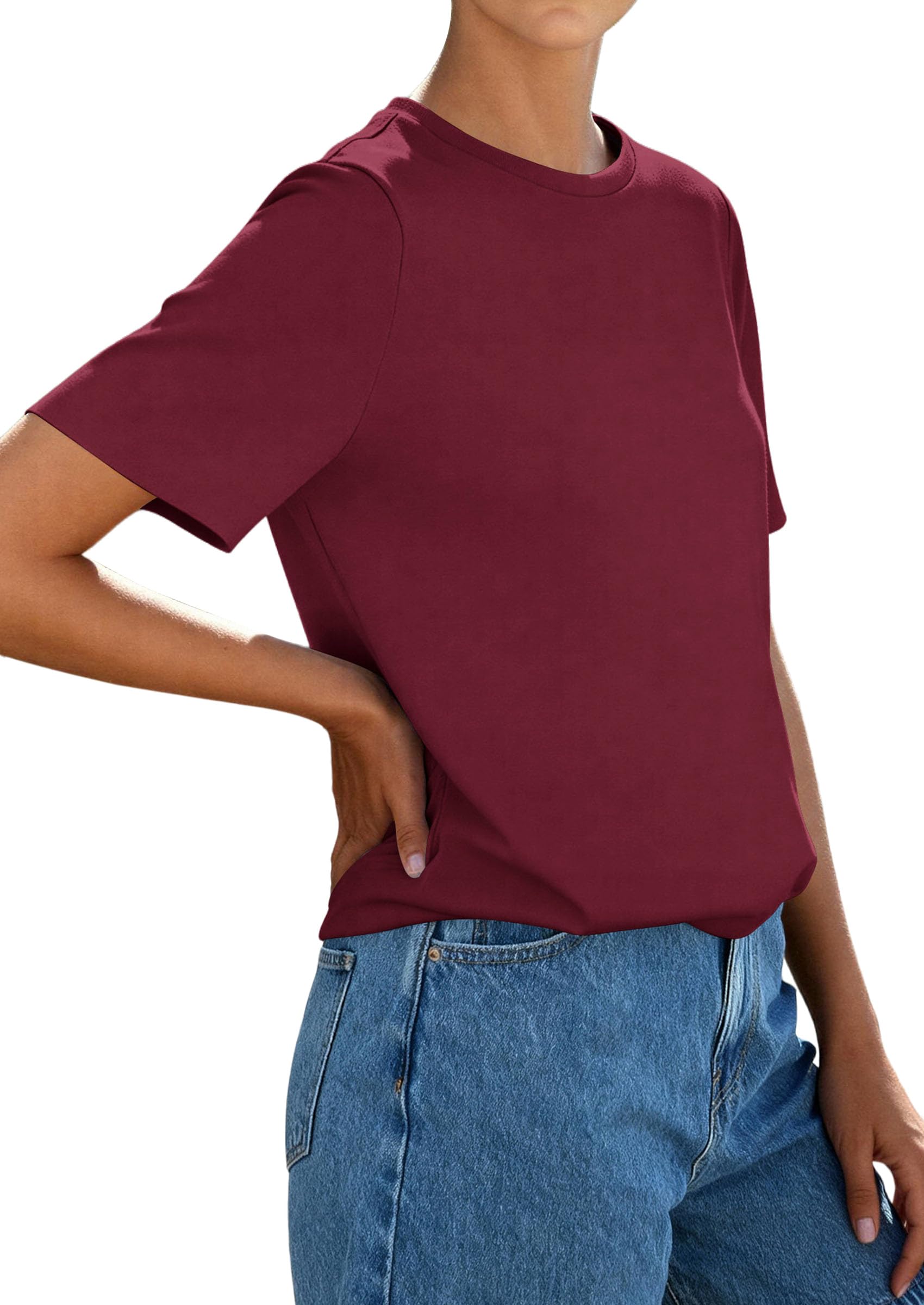 Women's Short Sleeve Cotton Tops Summer Casual T-Shirt 2026