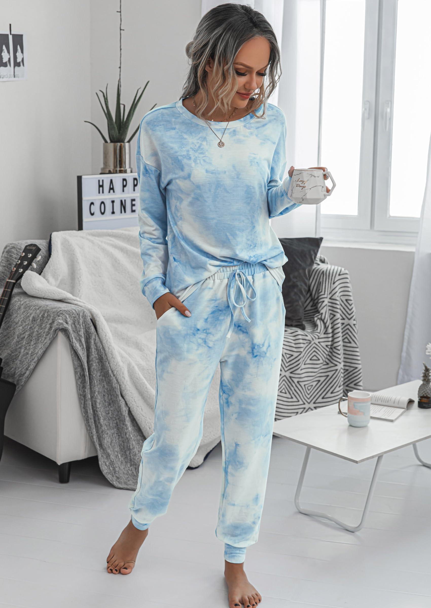 Women's Pajama Sets Casual 2 Piece Fall Matching Lounge Set