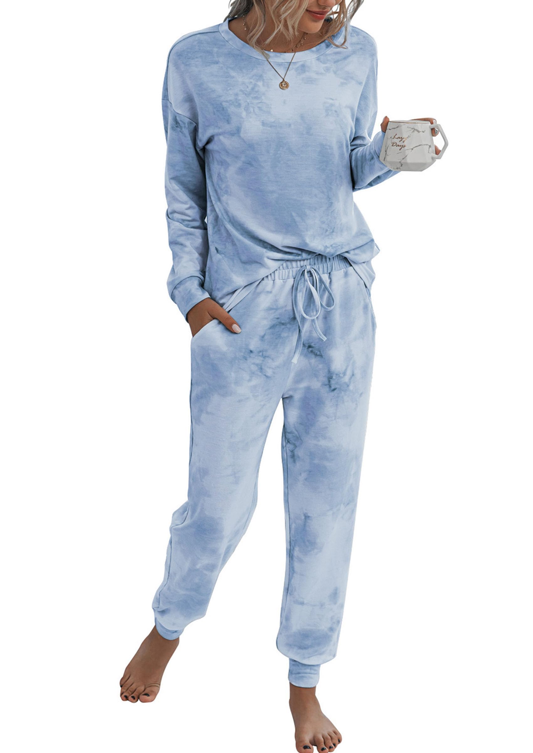 Women's Pajama Sets Casual 2 Piece Fall Matching Lounge Set