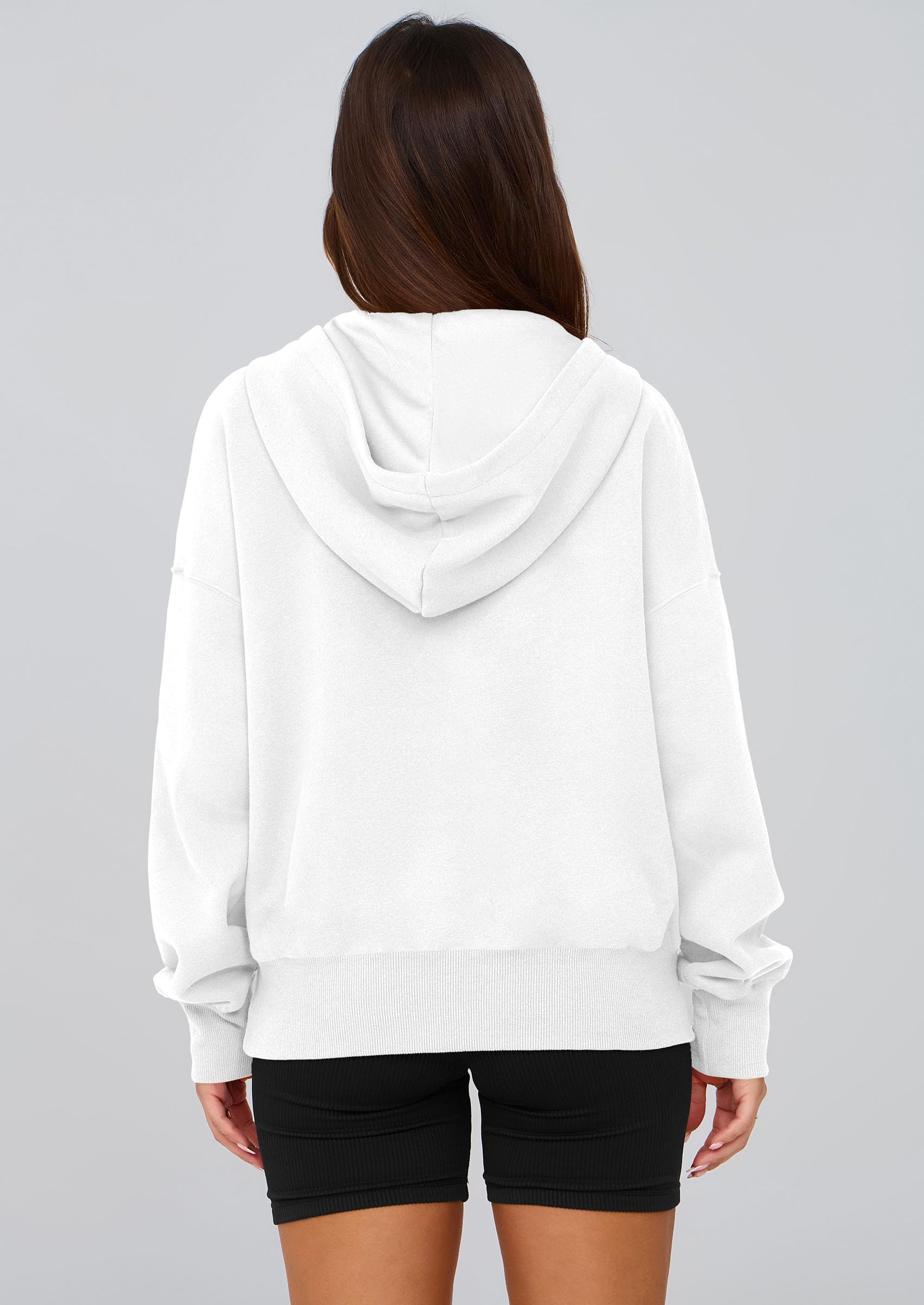 Women's Fall Half Zip Cropped Hoodie Sweatshirt