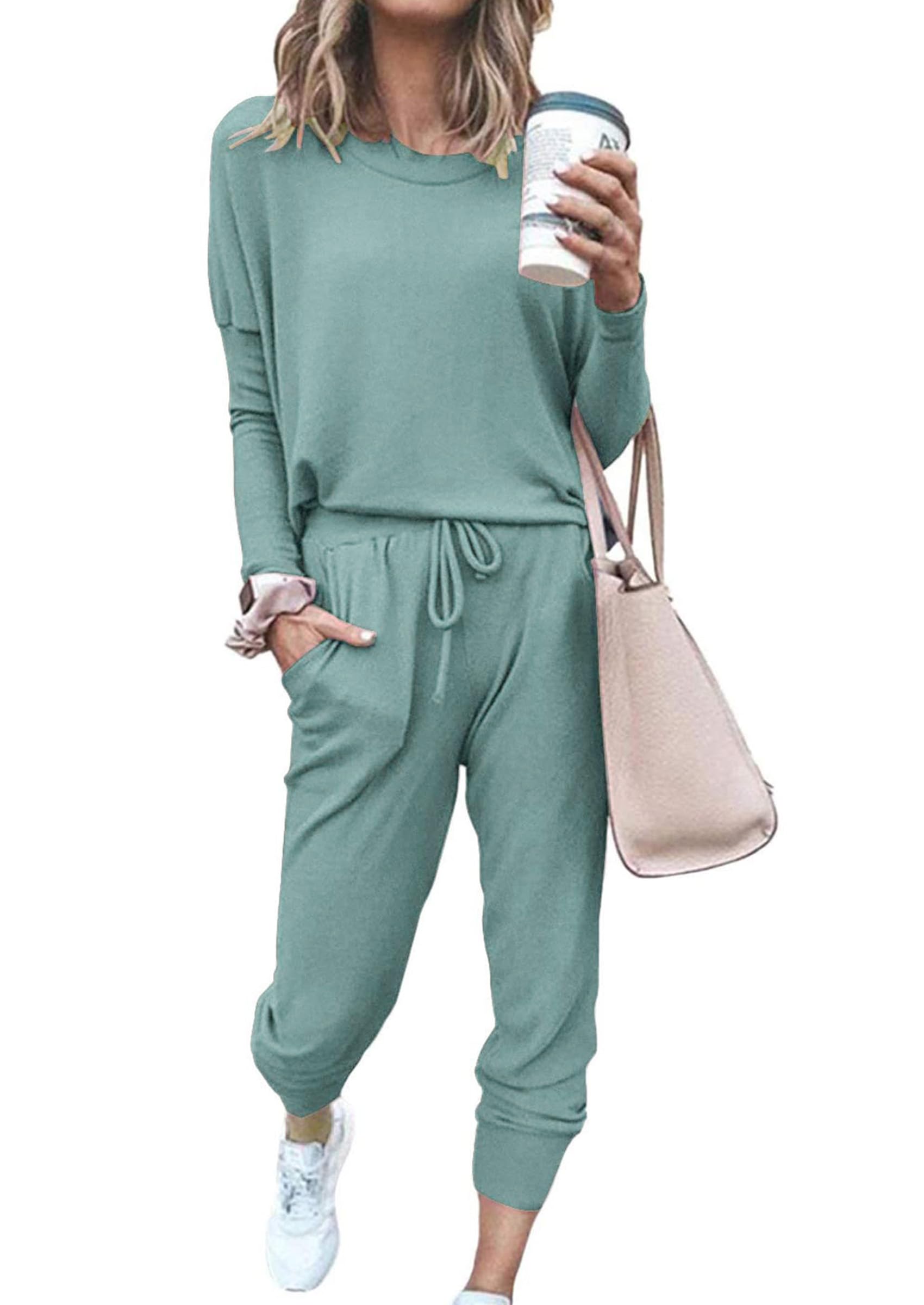 Airport Travel Outfit Women Fall 2 Piece Matching Lounge Sets