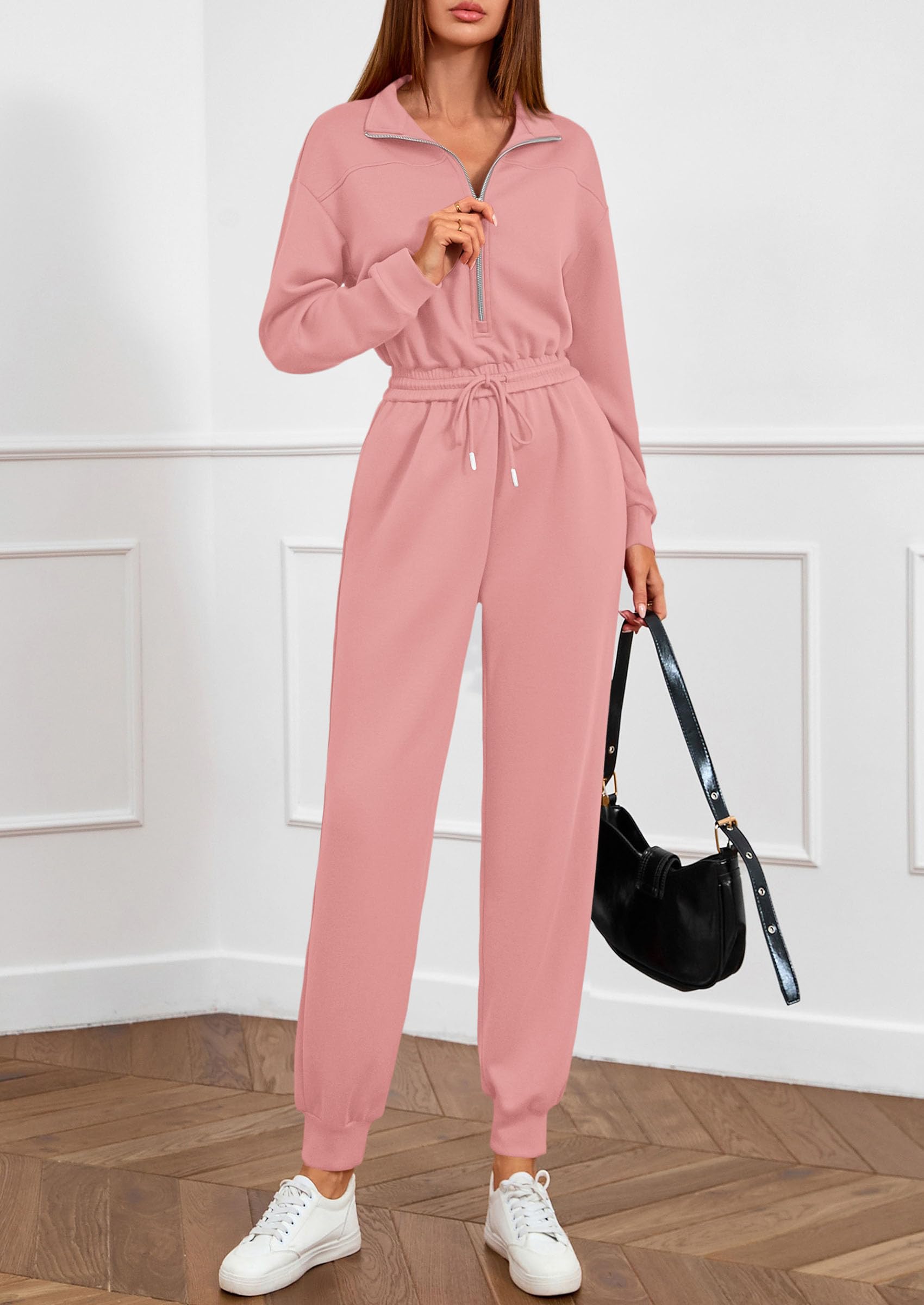 Long Sleeve Jumpsuits for Women Fall One Piece Travel Outfits