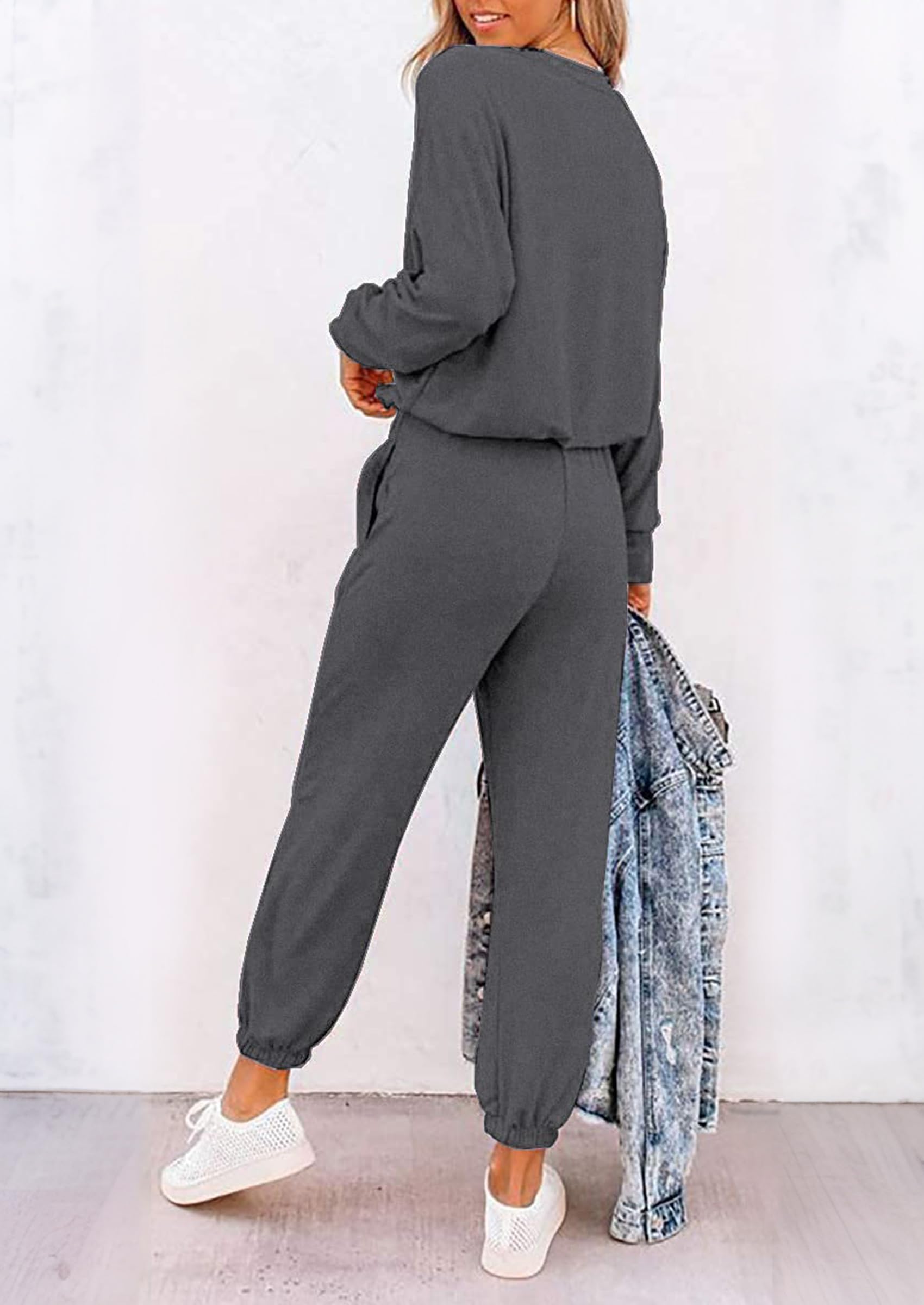 Airport Travel Outfit Women Fall 2 Piece Matching Lounge Sets