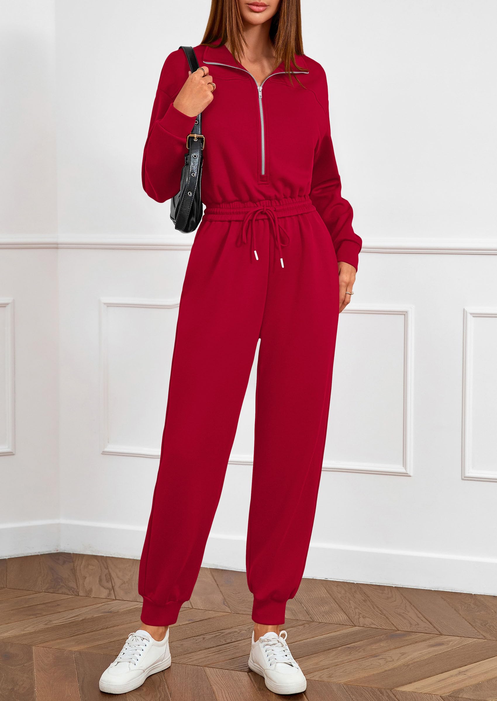 Long Sleeve Jumpsuits for Women Fall One Piece Travel Outfits