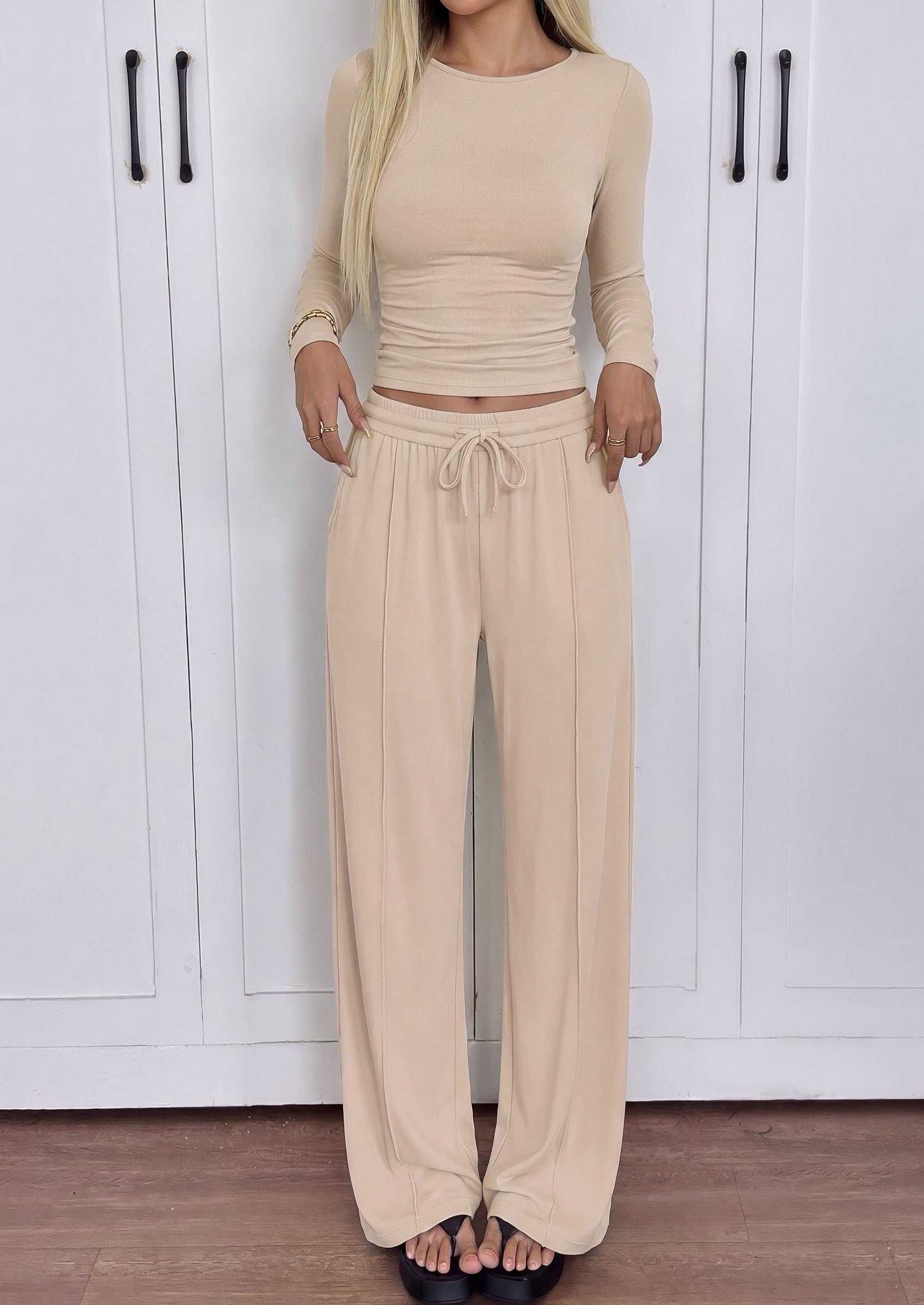 Womens 2 Piece Lounge Sets Fall Fashion Airport Travel Outfits